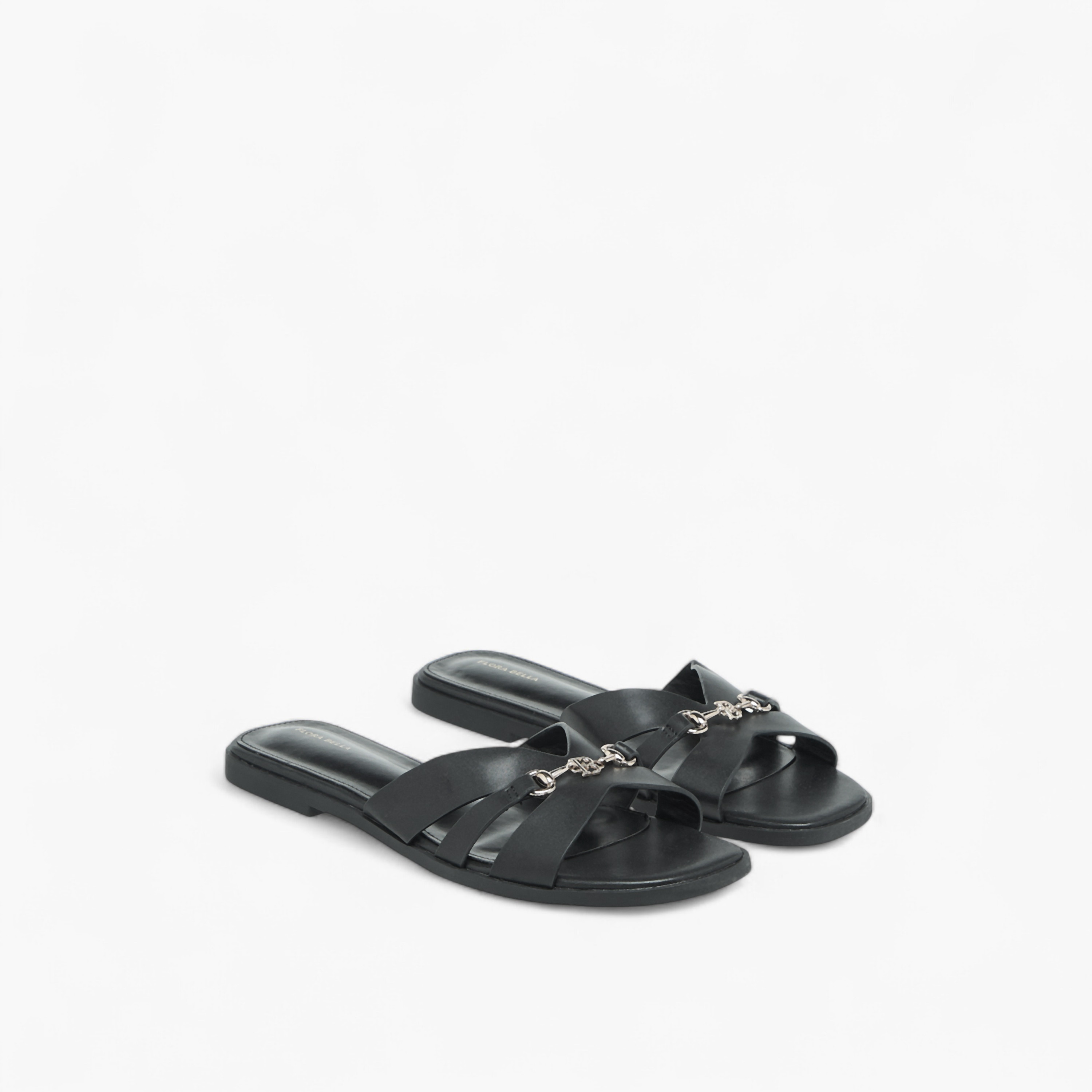 Flora Bella Solid Slip-On Cross Strap Flat Sandals-women-shoes-flats-sandals-image-1