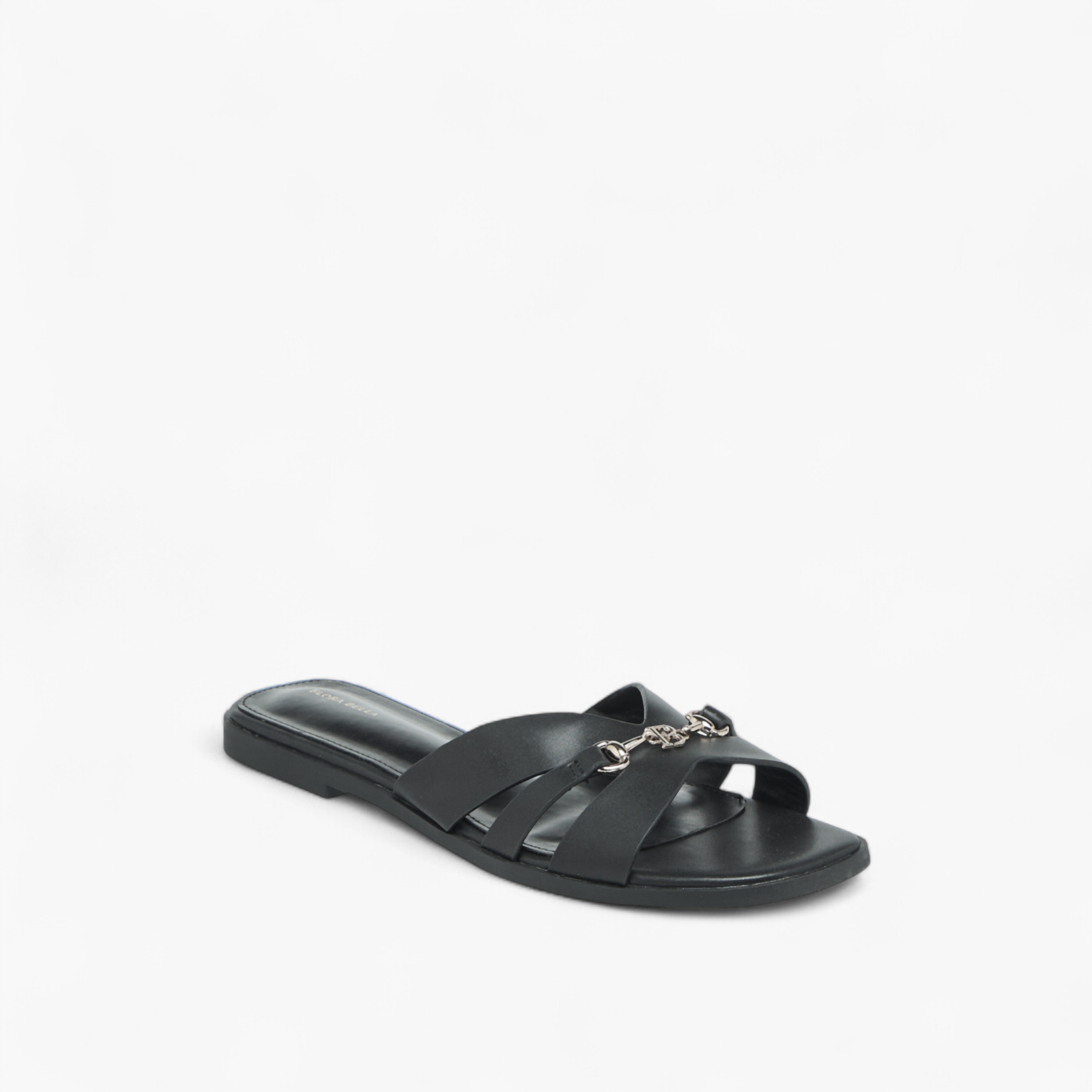Flora Bella Solid Slip-On Cross Strap Flat Sandals-women-shoes-flats-sandals-image-2