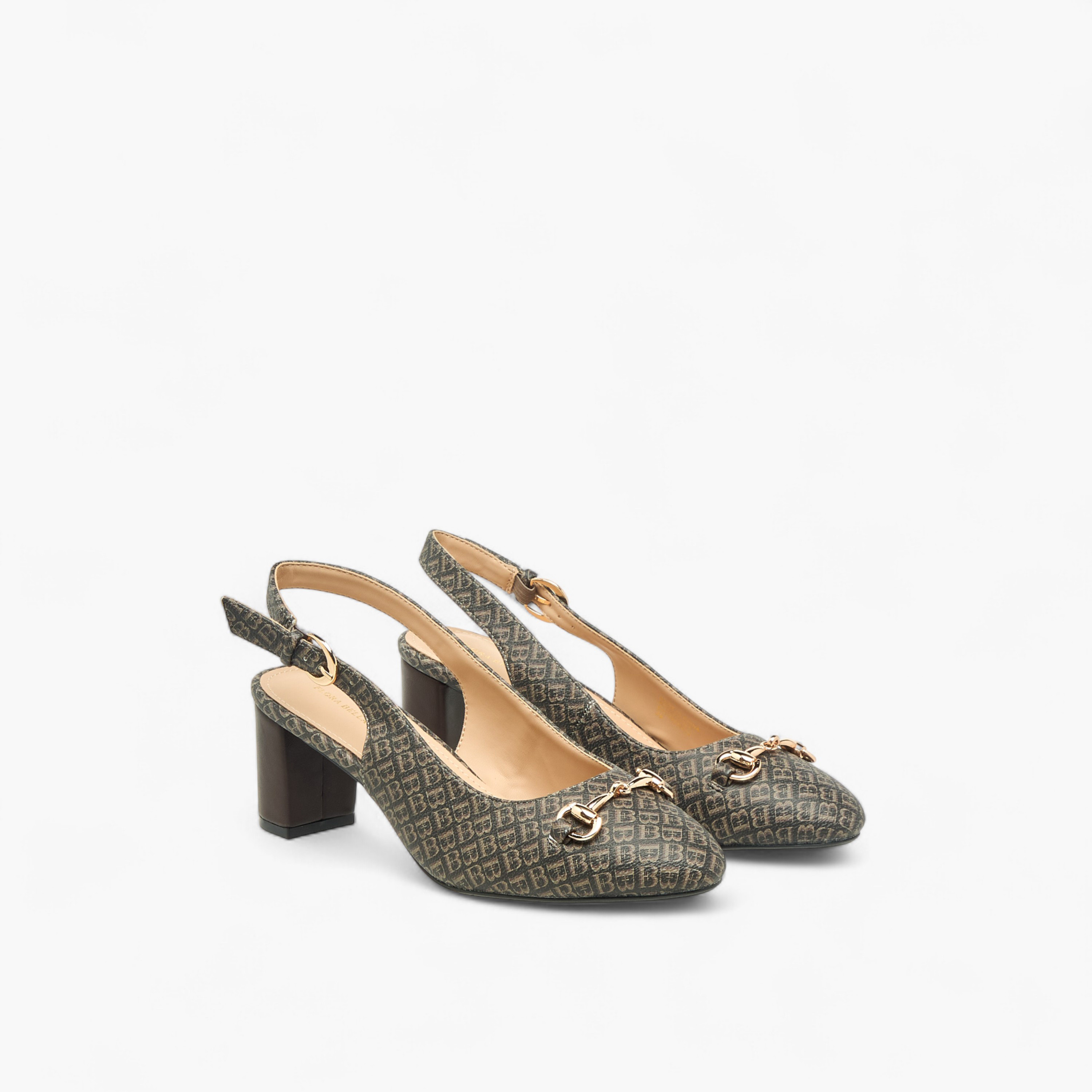 Flora Bella Women Monogram Print Block Heel Shoes-women-shoes-heels-image-1