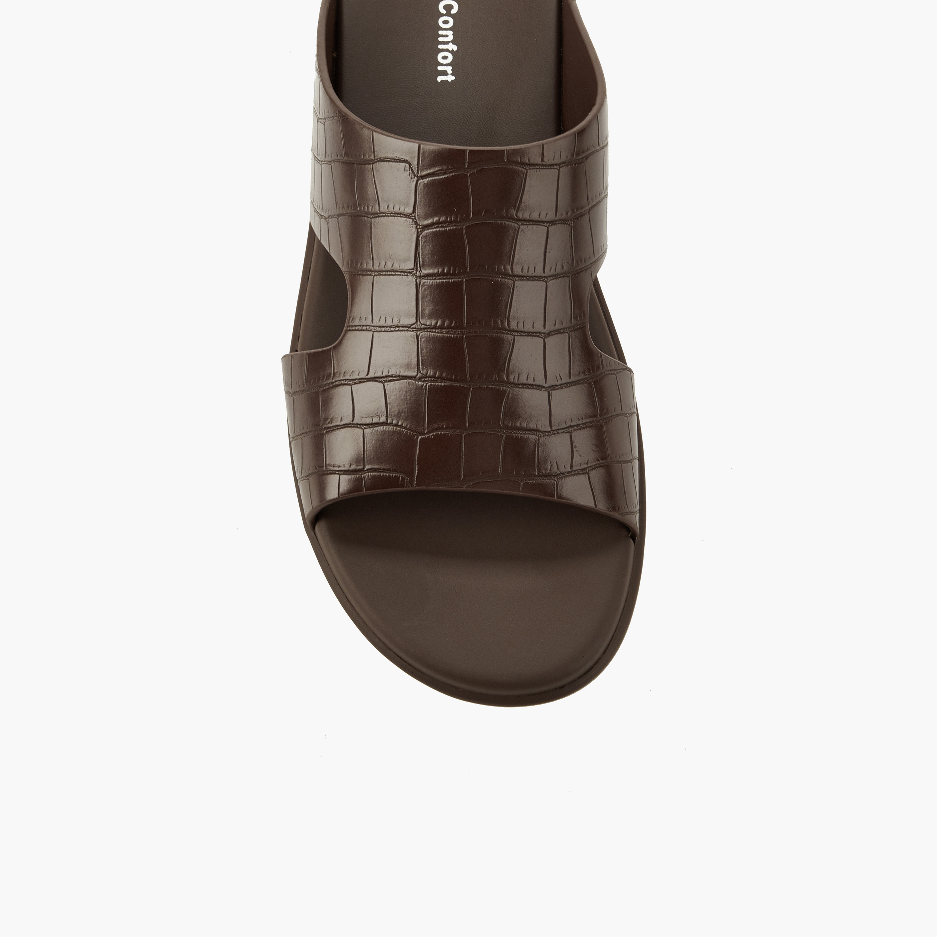 Le Confort Men Textured Comfort Slide Sandals-men-shoes-sandals-image-5