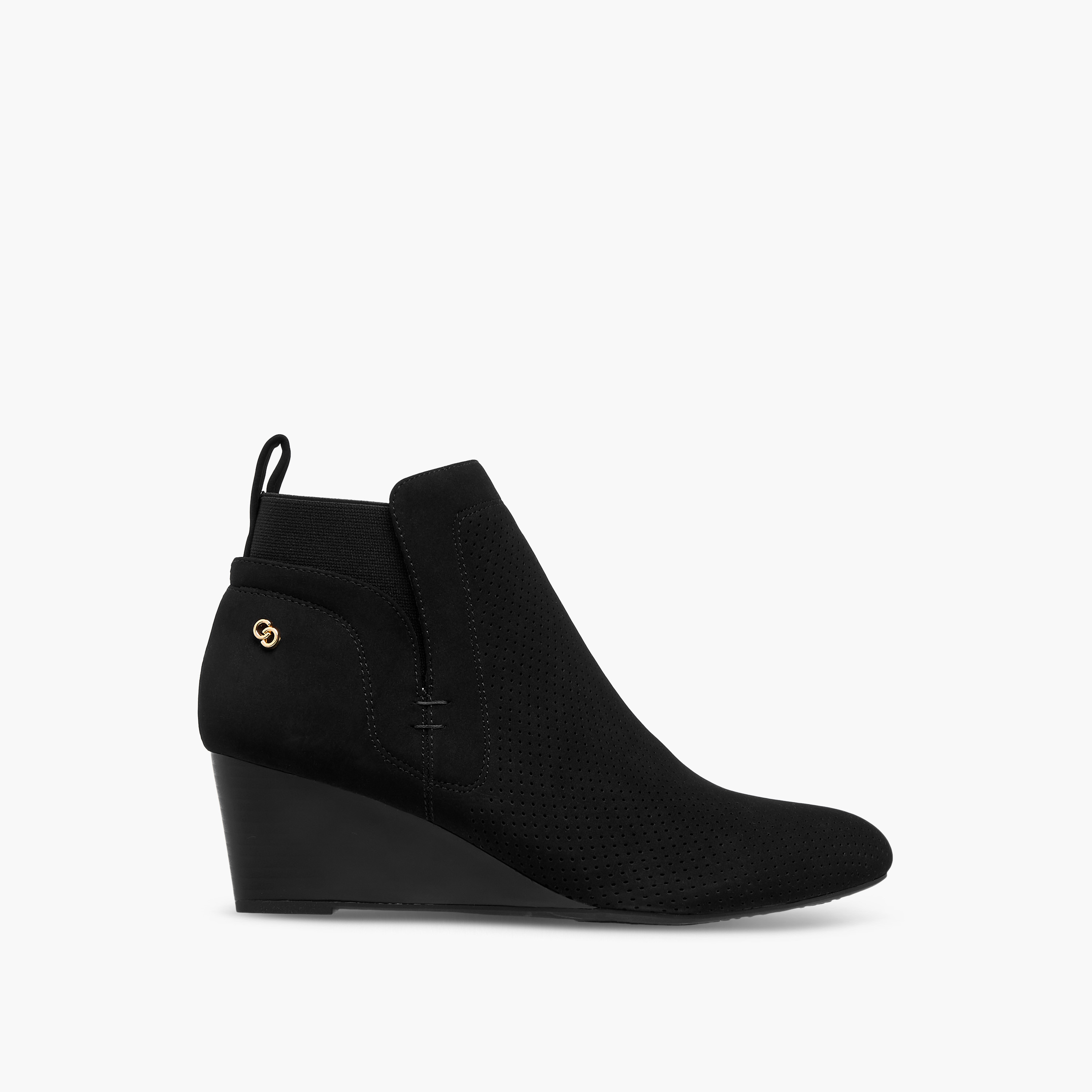 Celeste Women's Perforated Wedge Heel Ankle Boots-women-shoes-boots-image-3