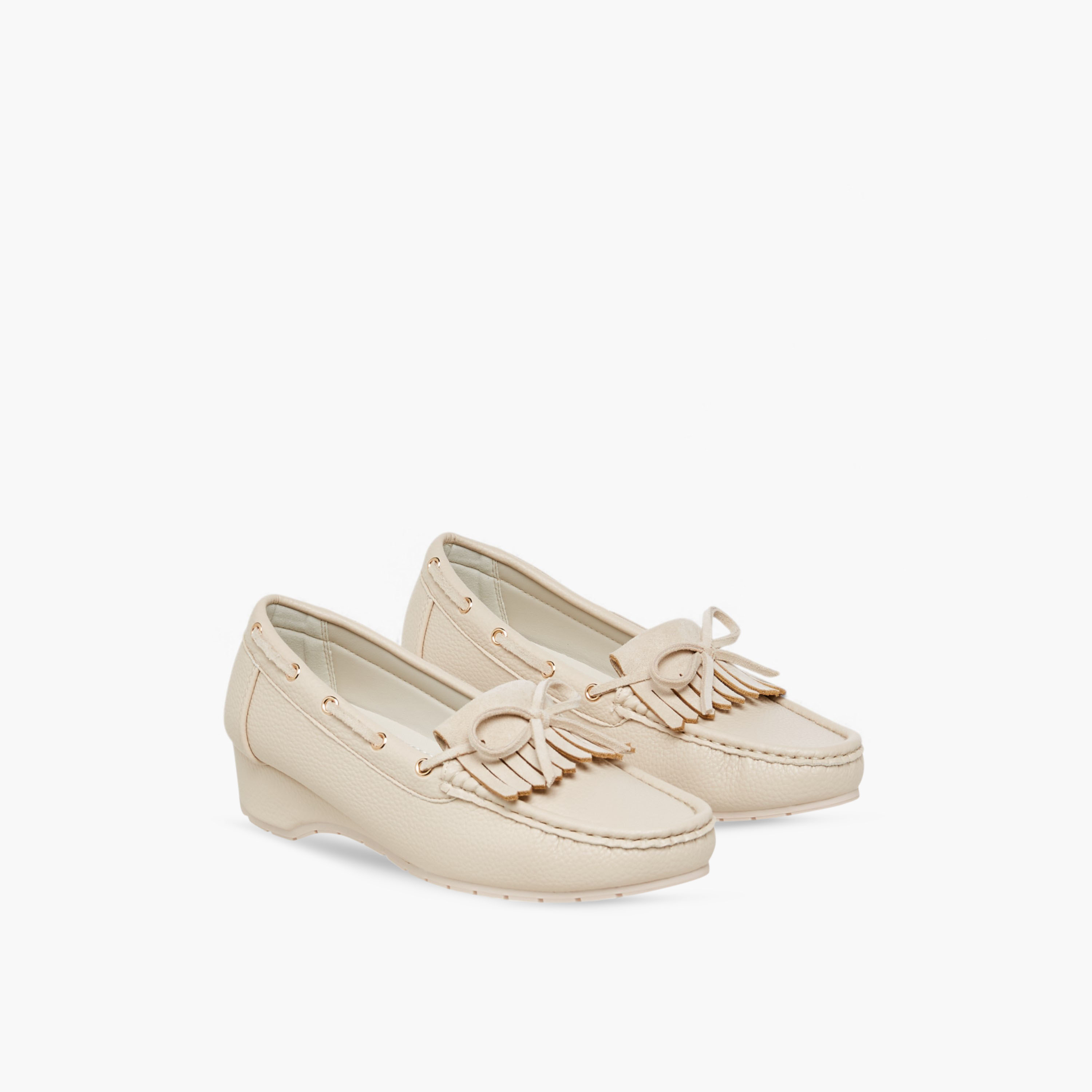 Paprika Fringe Accent Wedge Heel Loafers-women-shoes-loafersandmoccasins-image-1