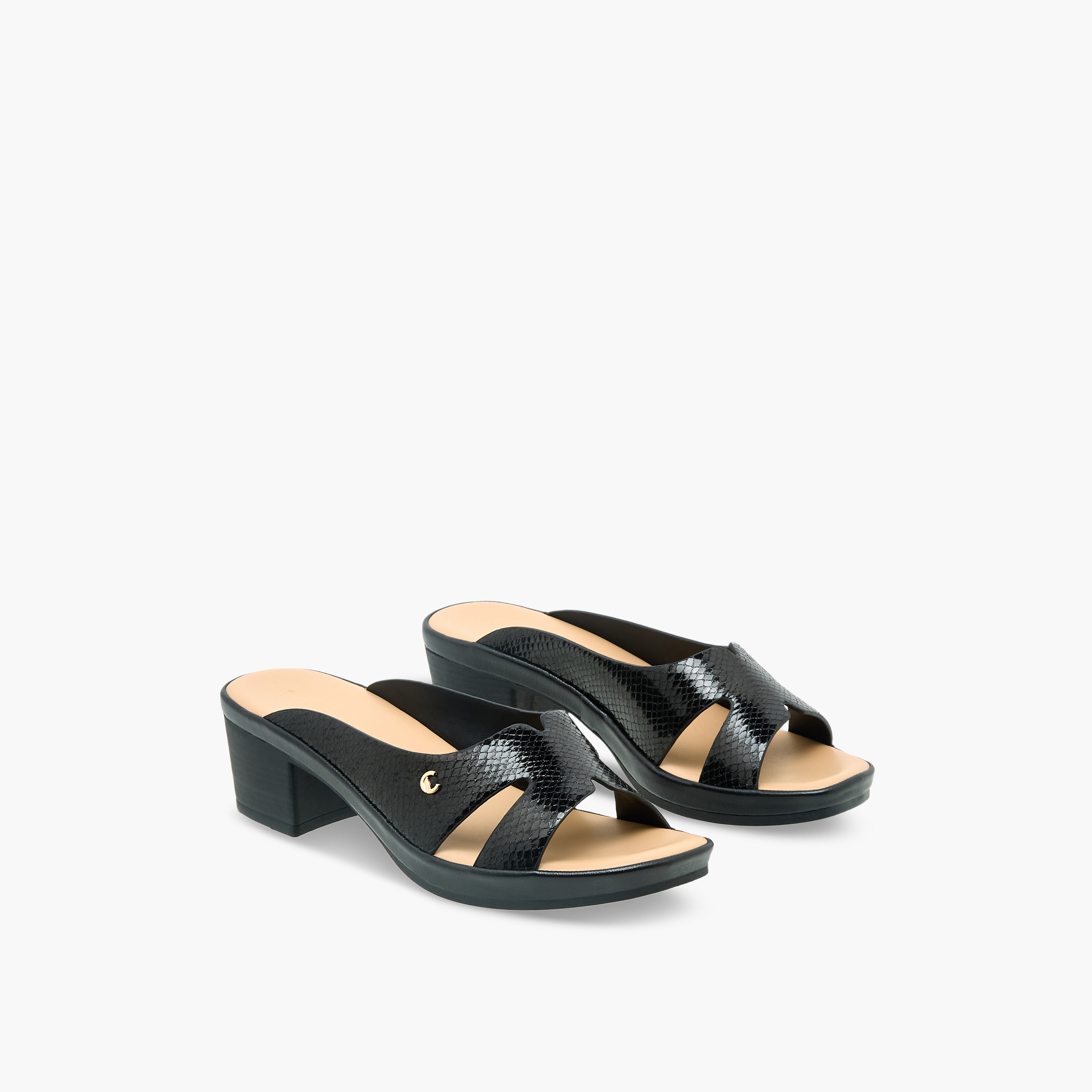 Le Confort Women Cross Strap Block Heel Sandals-women-shoes-sandals-heeled-image-1