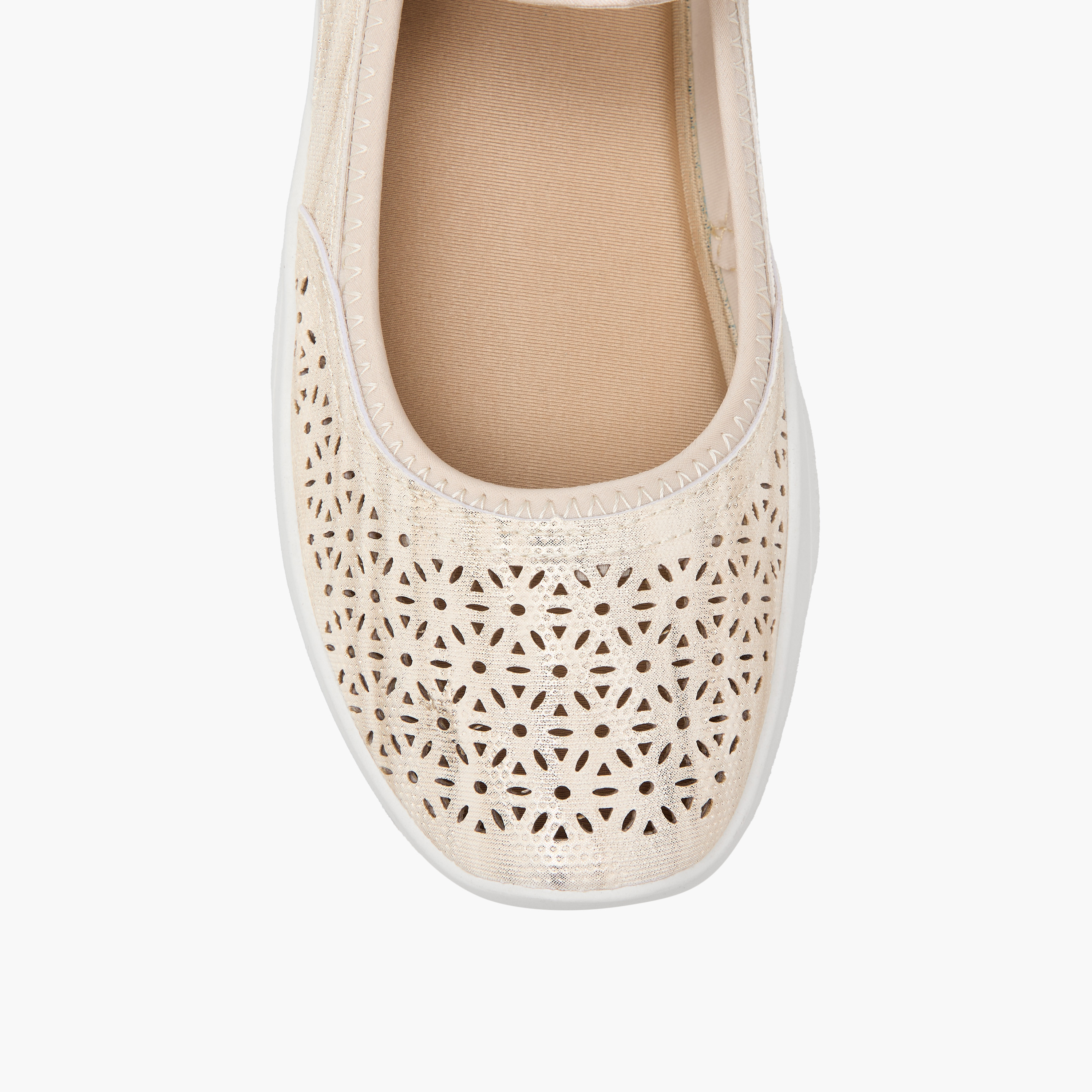 Le Confort Women Laser Cut Hook & Loop Mary Jane Shoes-women-shoes-ballerinas-image-4