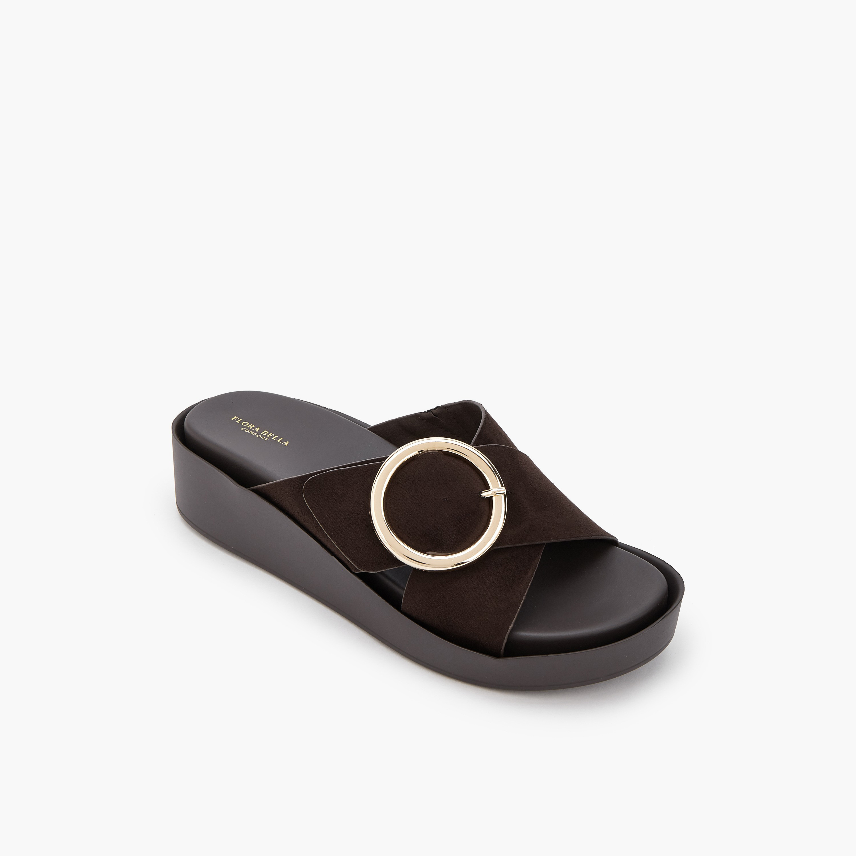 صندل سهل الارتداء بزينة إبزيم للنساء من فلورا بيلا-women-shoes-sandals-heeled-image-2
