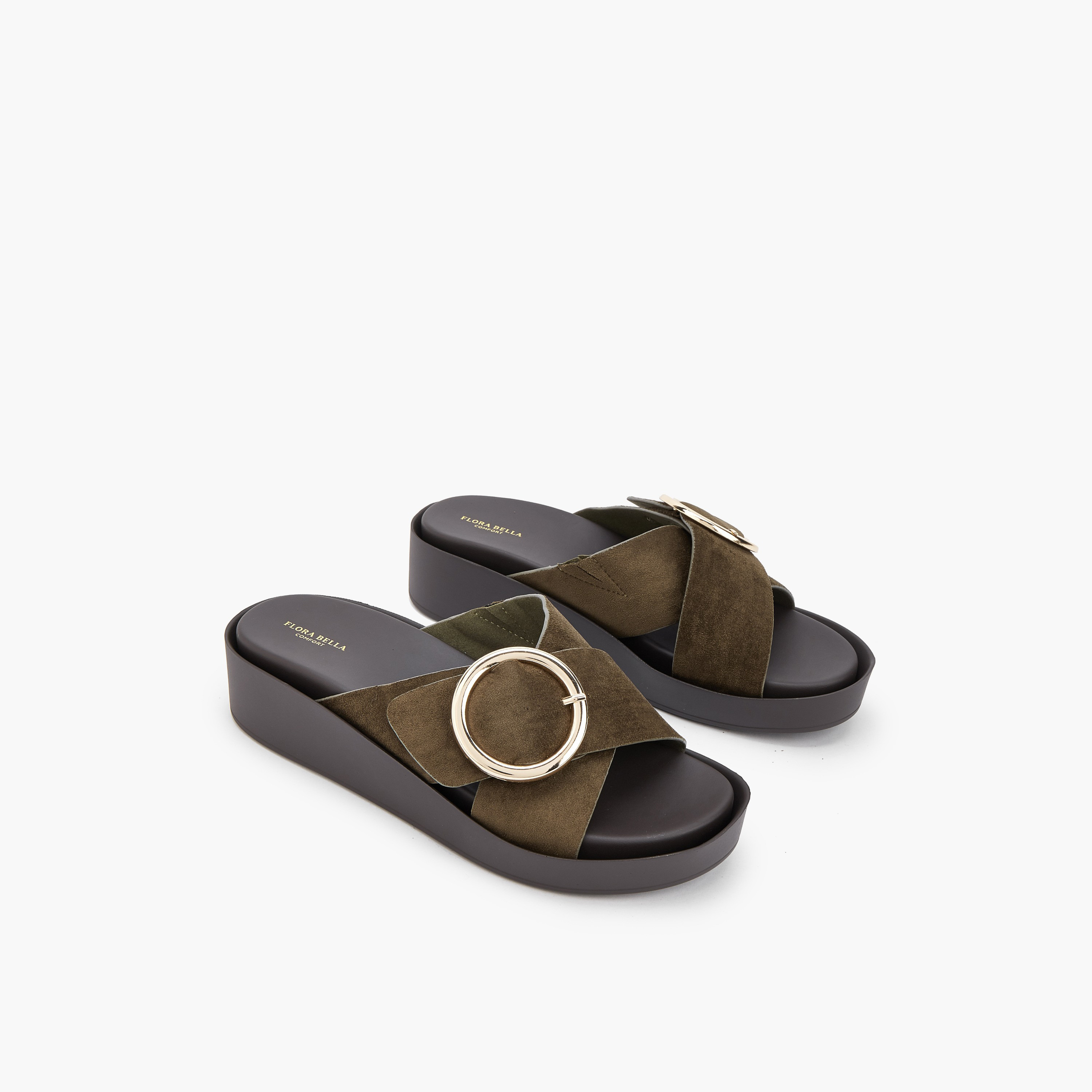 صندل سهل الارتداء بزينة إبزيم للنساء من فلورا بيلا-women-shoes-sandals-heeled-image-1