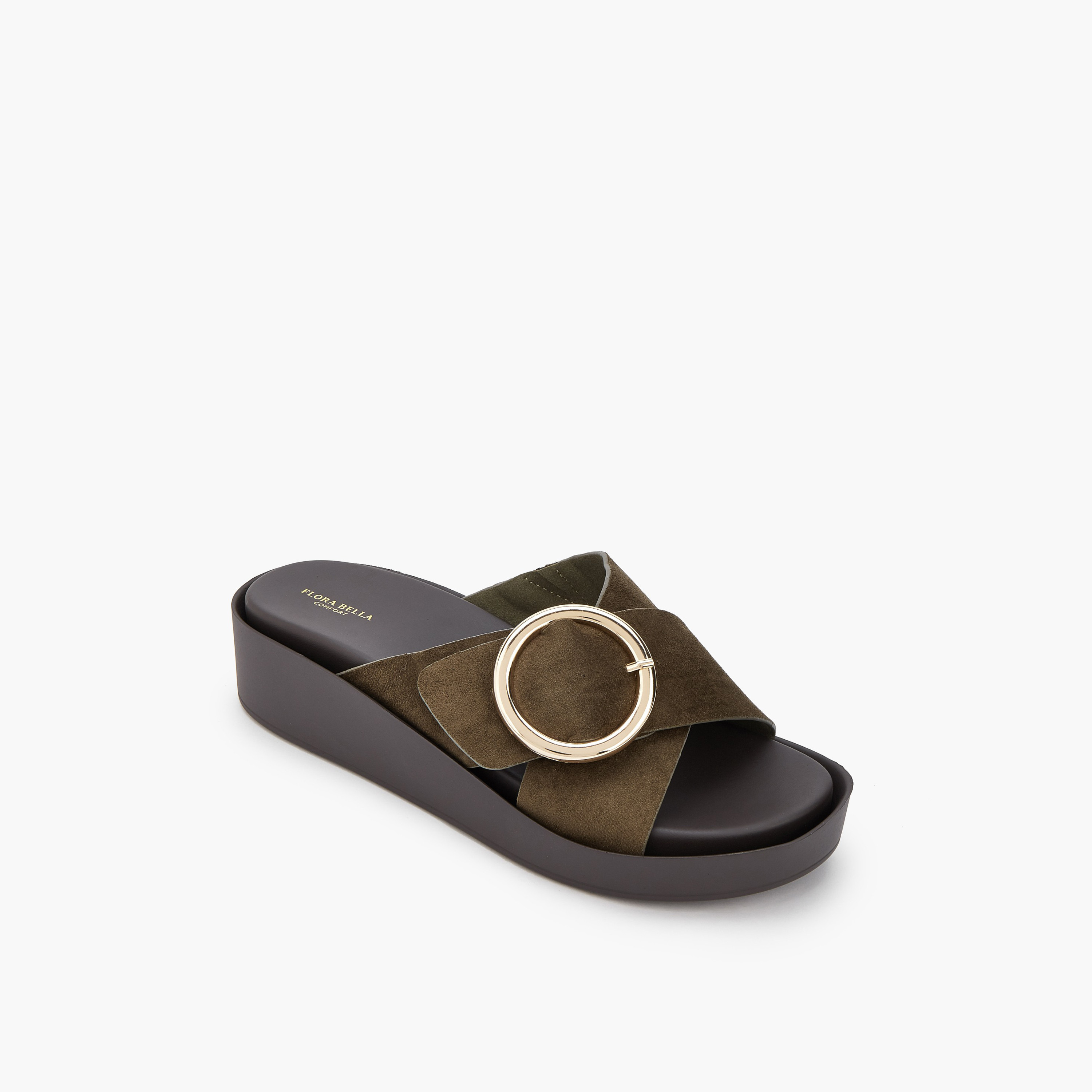 صندل سهل الارتداء بزينة إبزيم للنساء من فلورا بيلا-women-shoes-sandals-heeled-image-2