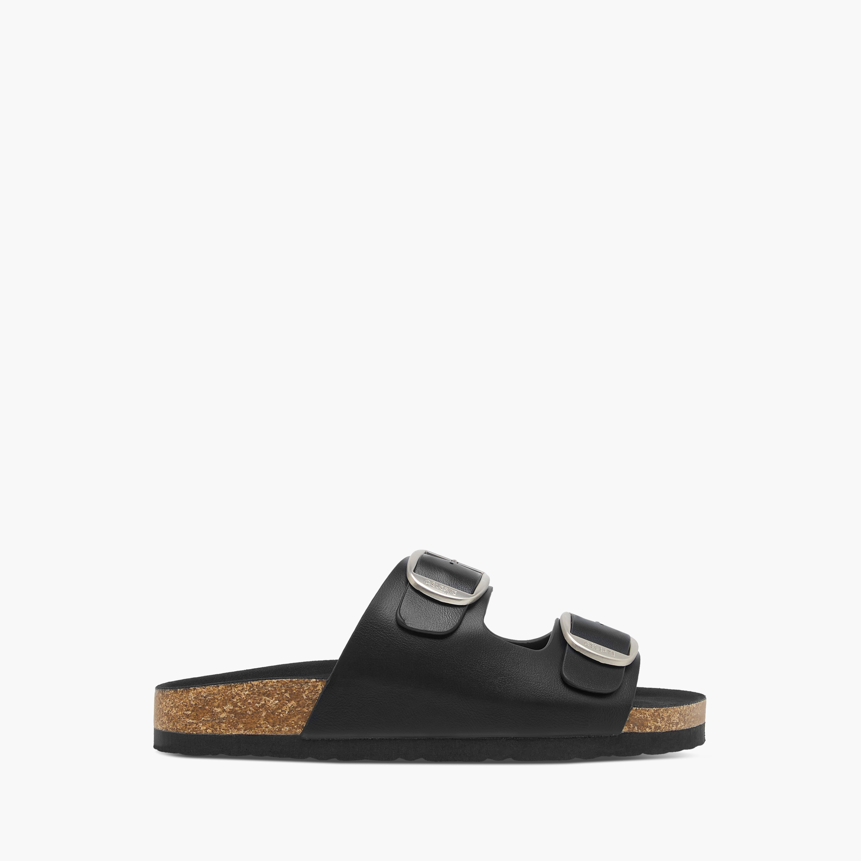 Shop Celeste Women's Buckle Detail Slip-On Flat Sandals Shop Celeste Women's Buckle Detail Slip-On Flat Sandals