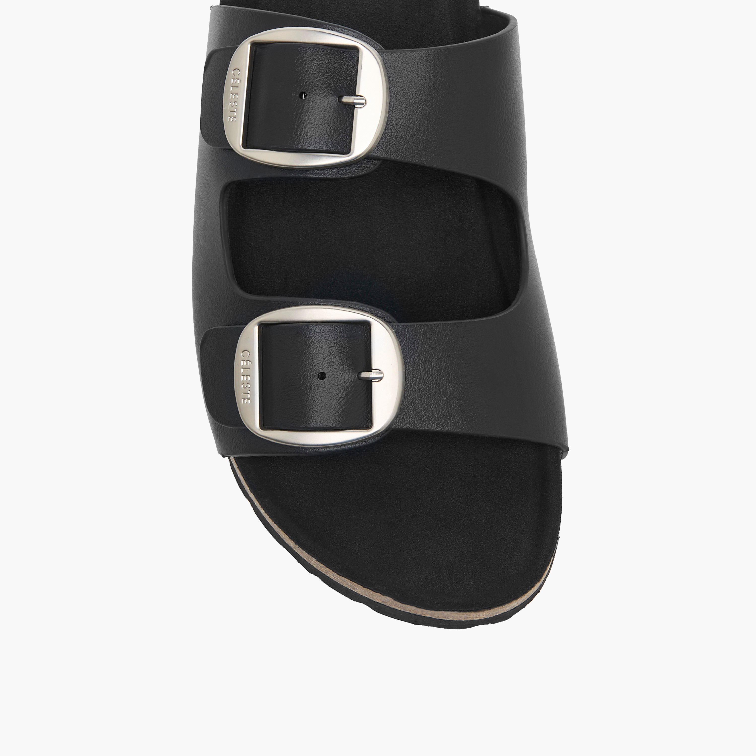 Celeste Women's Buckle Detail Slip-On Flat Sandals-women-shoes-flats-sandals-image-3