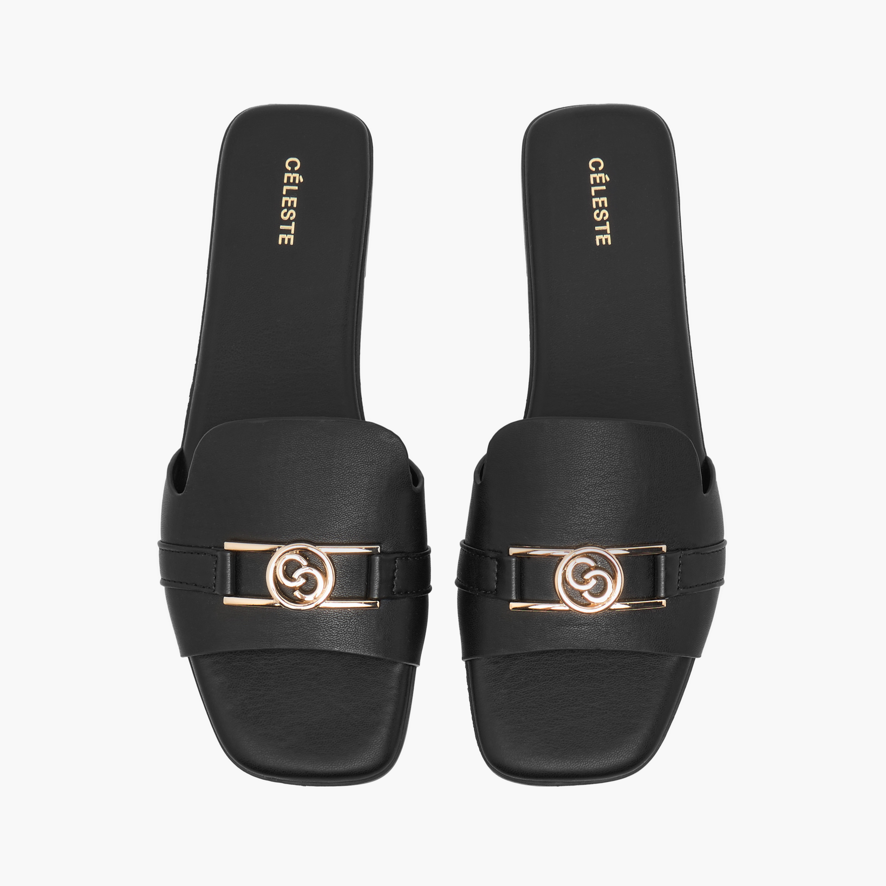 صندل سهل الارتداء بزخارف شعار للنساء من سيليست-women-shoes-flats-sandals-image-1
