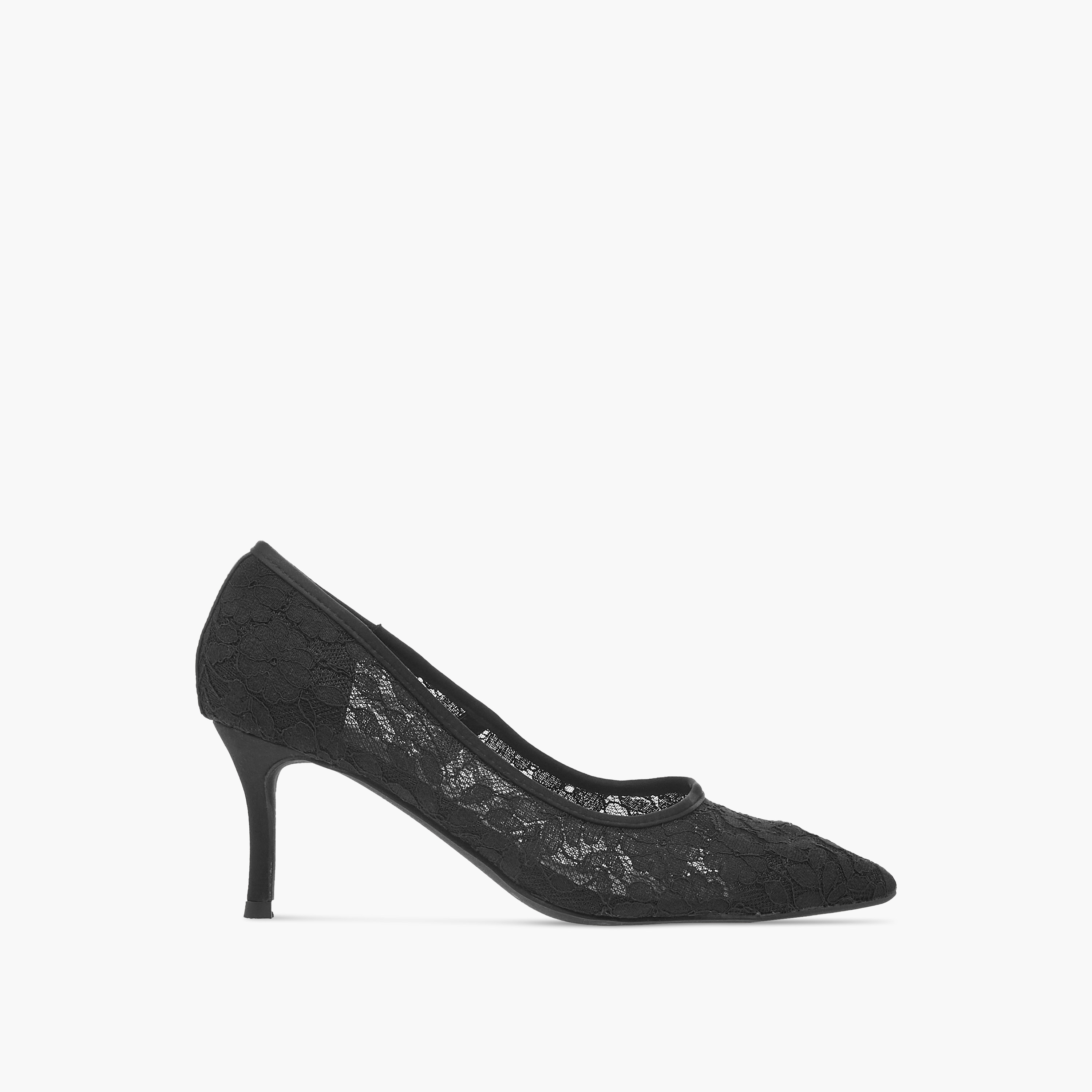 Flora Bella Lace Textured Slip-On Pumps with Stiletto Heels-women-shoes-heels-image-3