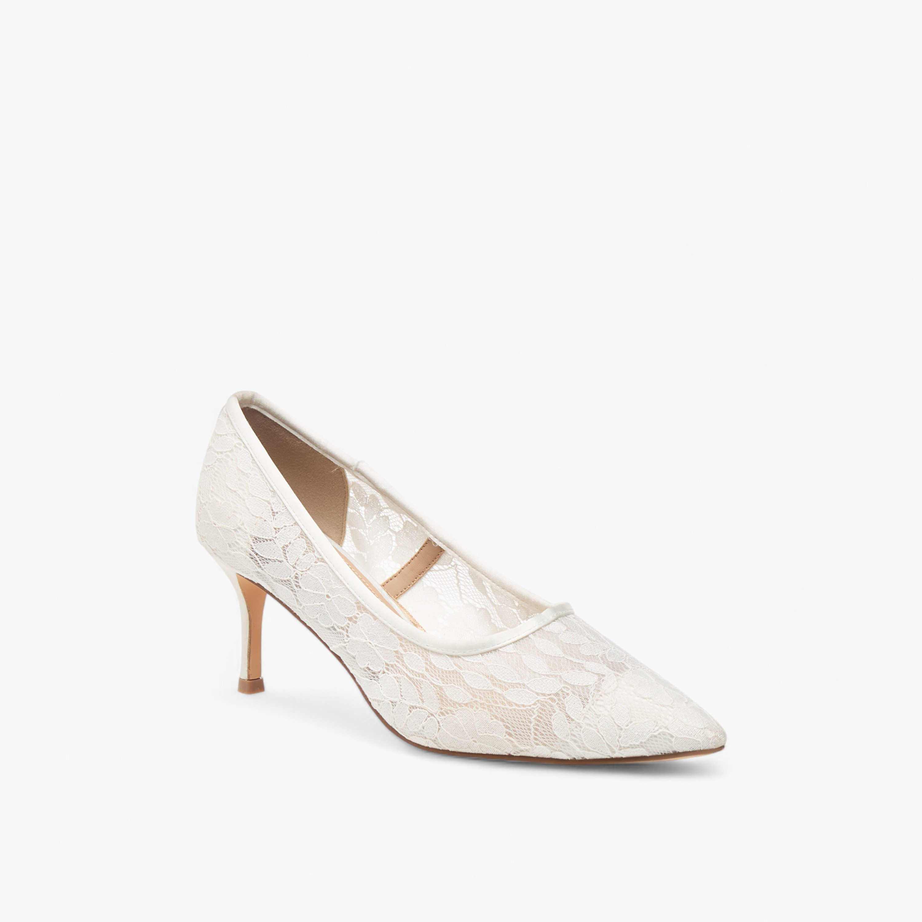 Flora Bella Lace Textured Slip-On Pumps with Stiletto Heels-women-shoes-heels-image-2