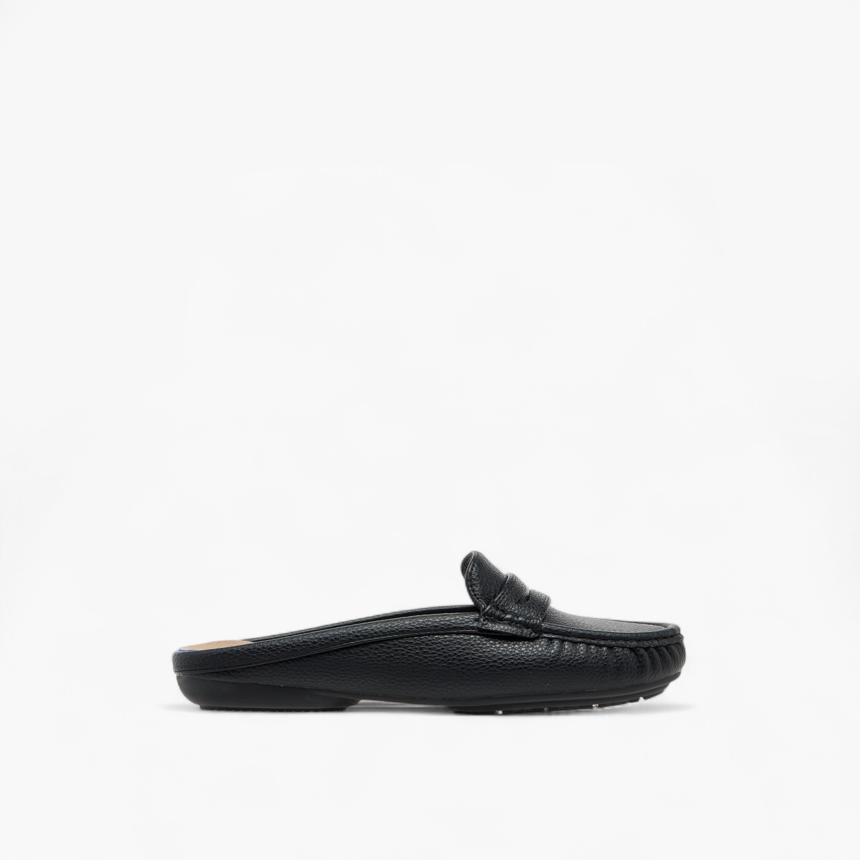 Le Confort Textured Slip-On Mules with Cut-Out Detail-women-shoes-flats-mules-image-3
