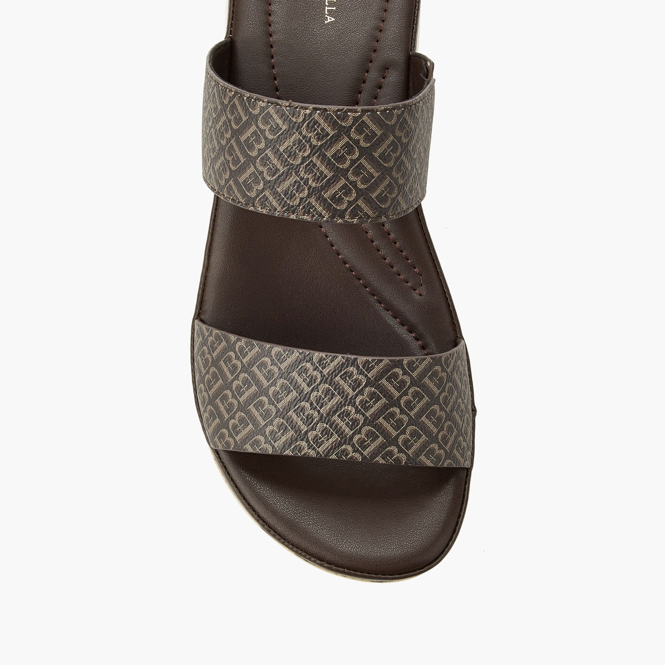 صندل بكعب عريض وطبعات مونوجرام للنساء من فلورا بيلا-women-shoes-flats-sandals-image-4