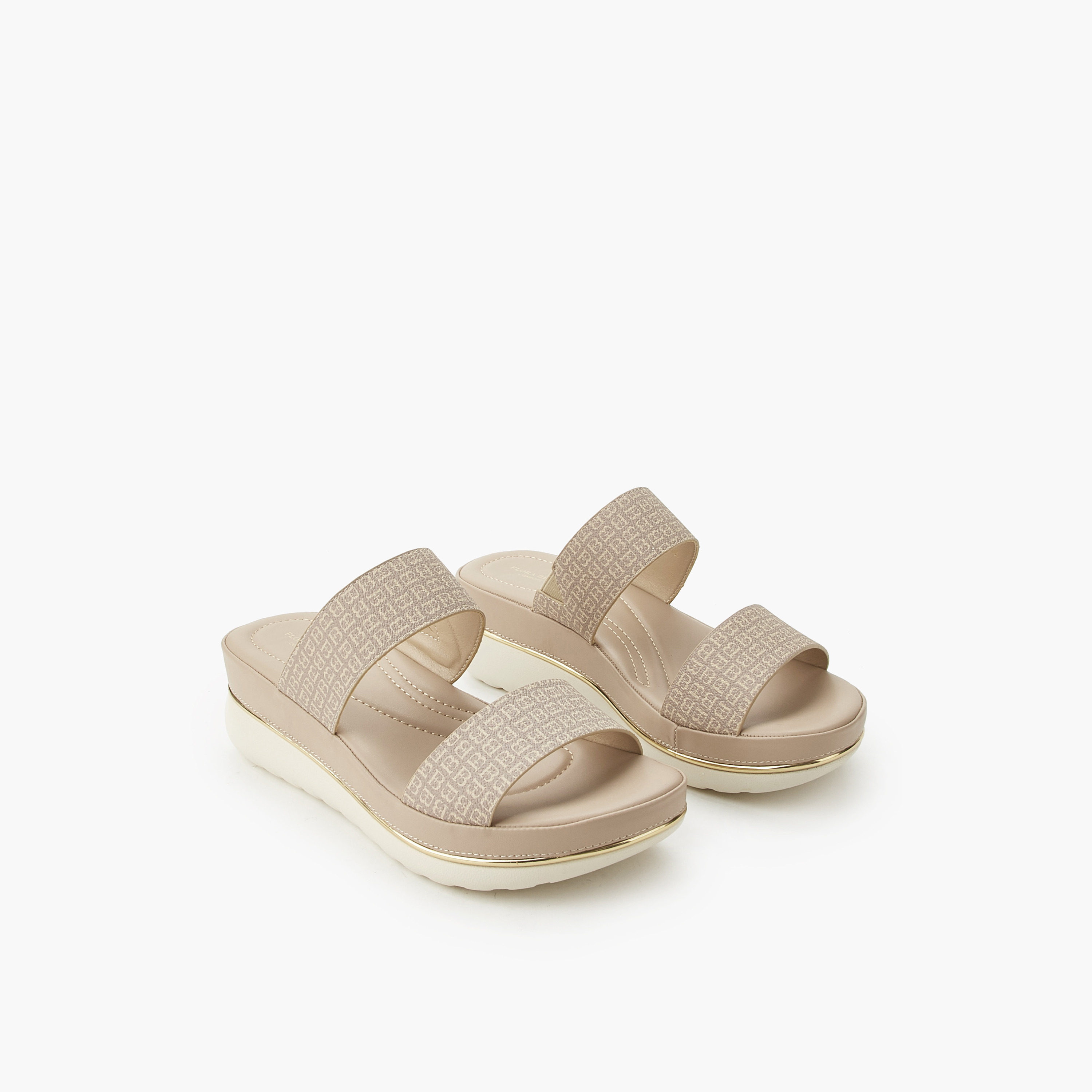 صندل بكعب عريض وطبعات مونوجرام للنساء من فلورا بيلا-women-shoes-flats-sandals-image-6