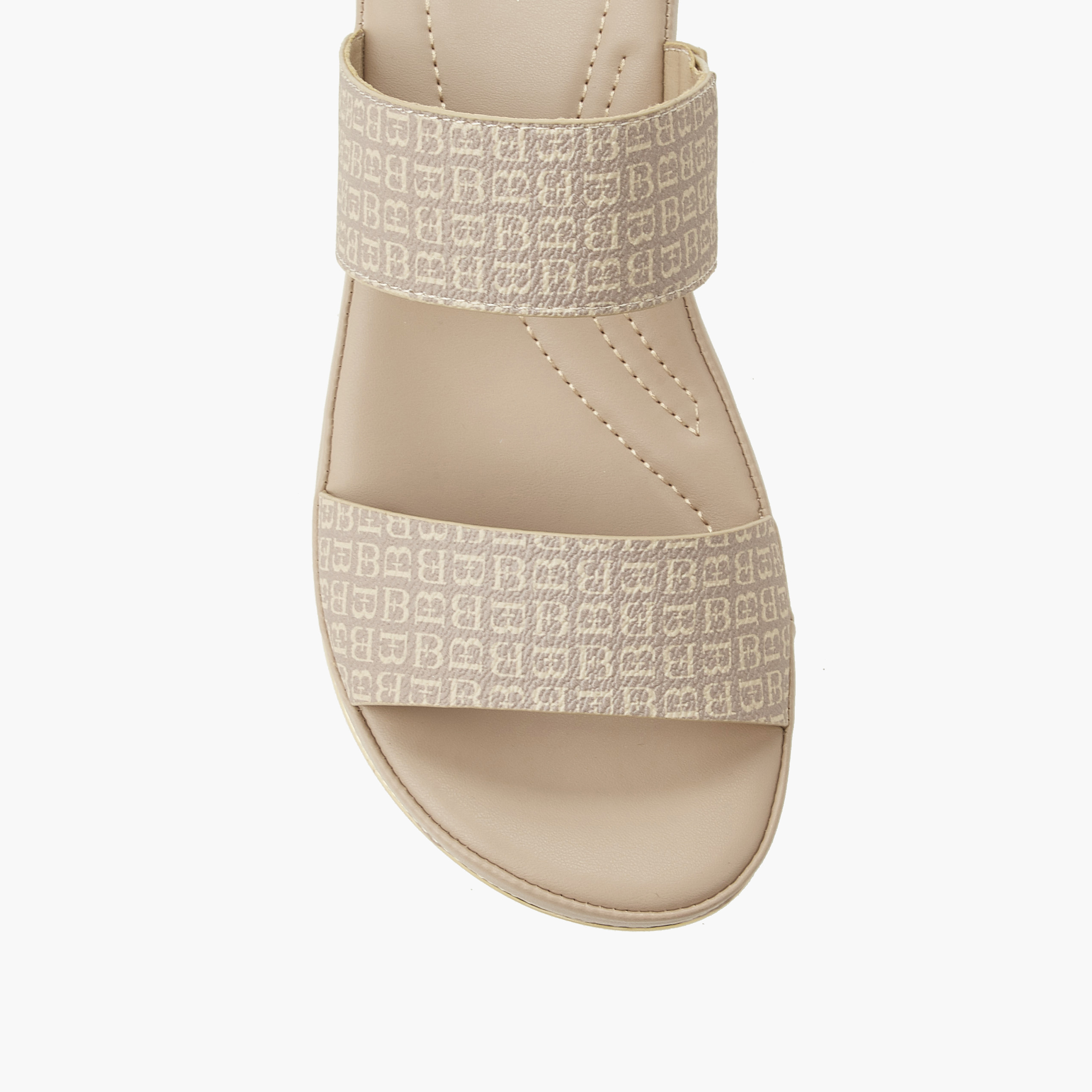 صندل بكعب عريض وطبعات مونوجرام للنساء من فلورا بيلا-women-shoes-flats-sandals-image-9