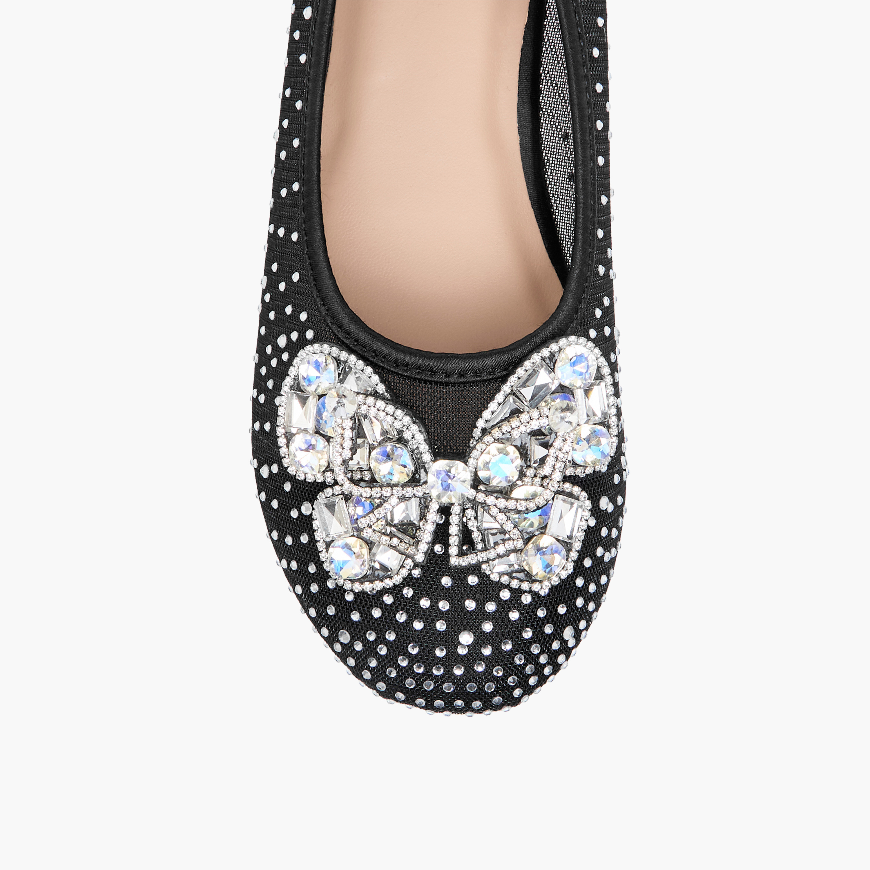 Celeste Girls' Bow Embellished Slip-On Ballerina Shoes-girls-shoes-ballerinas-image-4