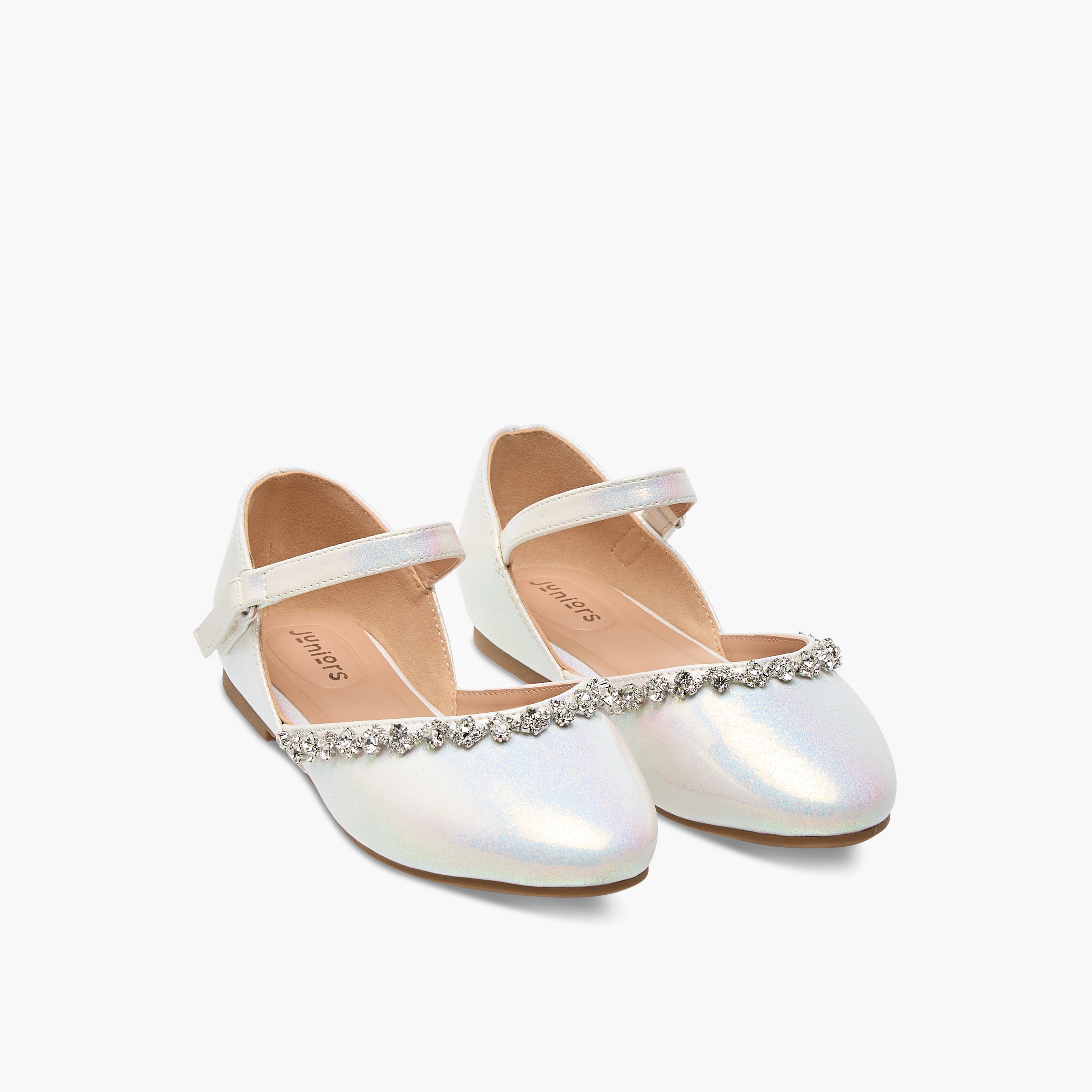 حذاء مزيّن بمقدمة مغلقة وشريط إغلاق لاصق من جونيورز-girls-shoes-ballerinas-image-1