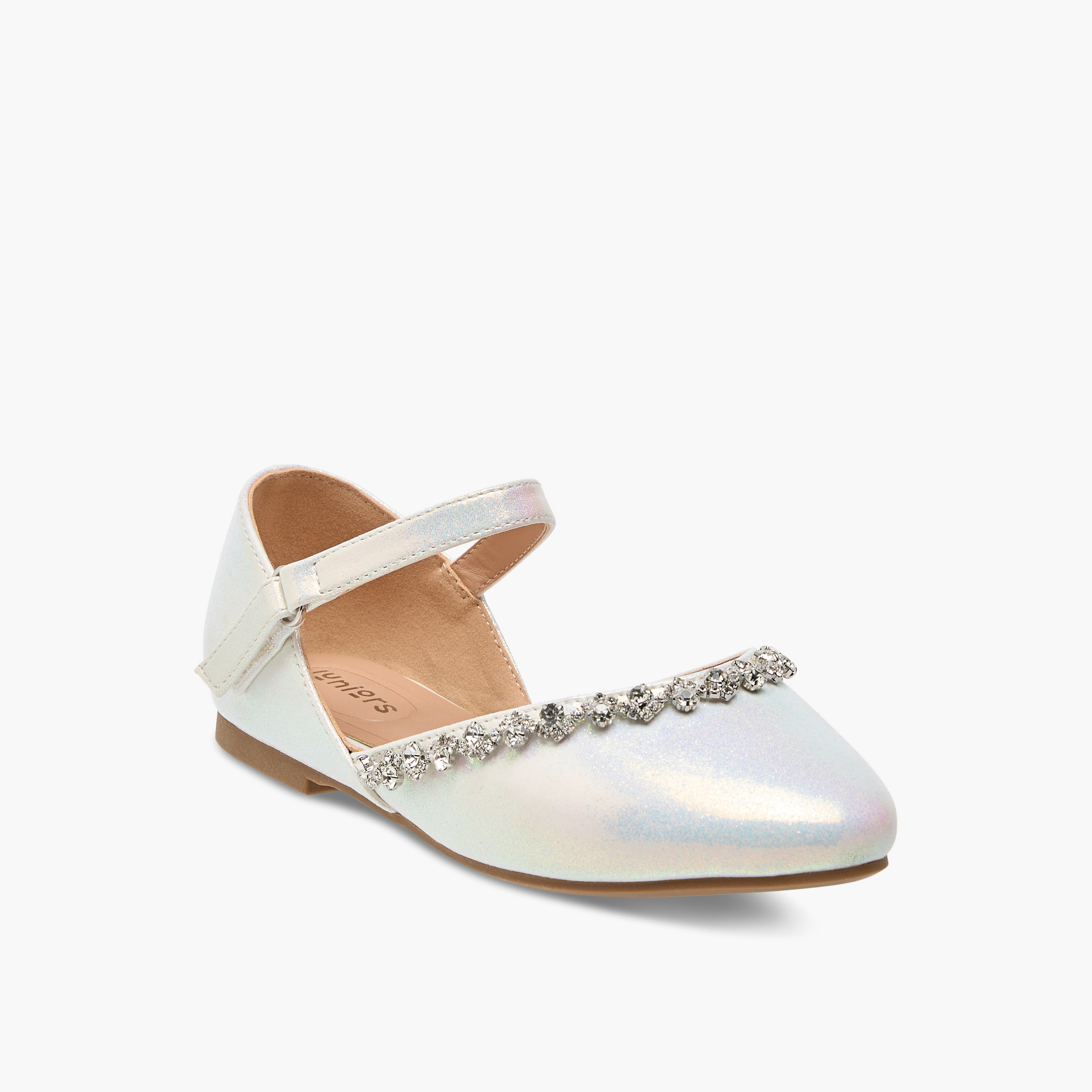 حذاء مزيّن بمقدمة مغلقة وشريط إغلاق لاصق من جونيورز-girls-shoes-ballerinas-image-2