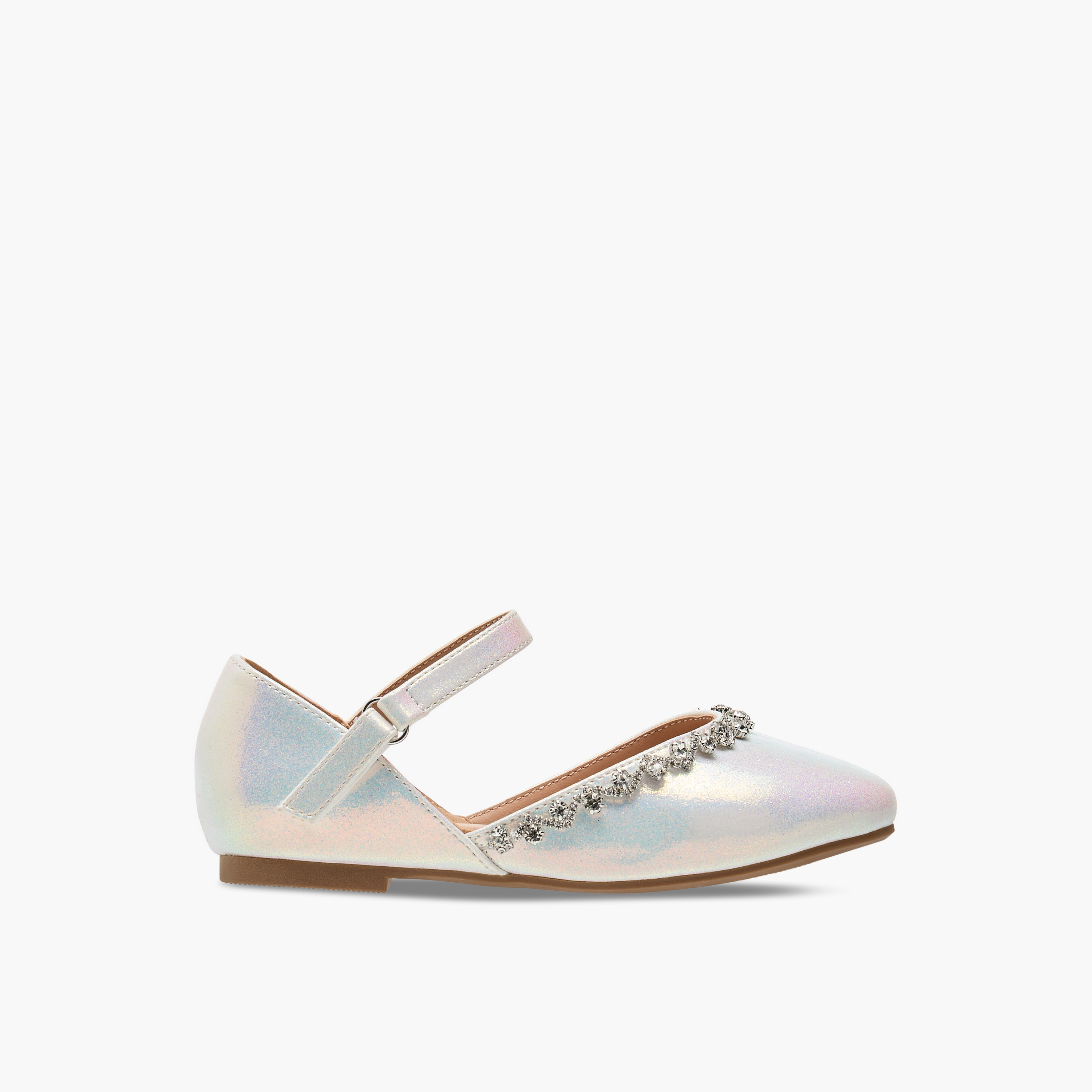 حذاء مزيّن بمقدمة مغلقة وشريط إغلاق لاصق من جونيورز-girls-shoes-ballerinas-image-3