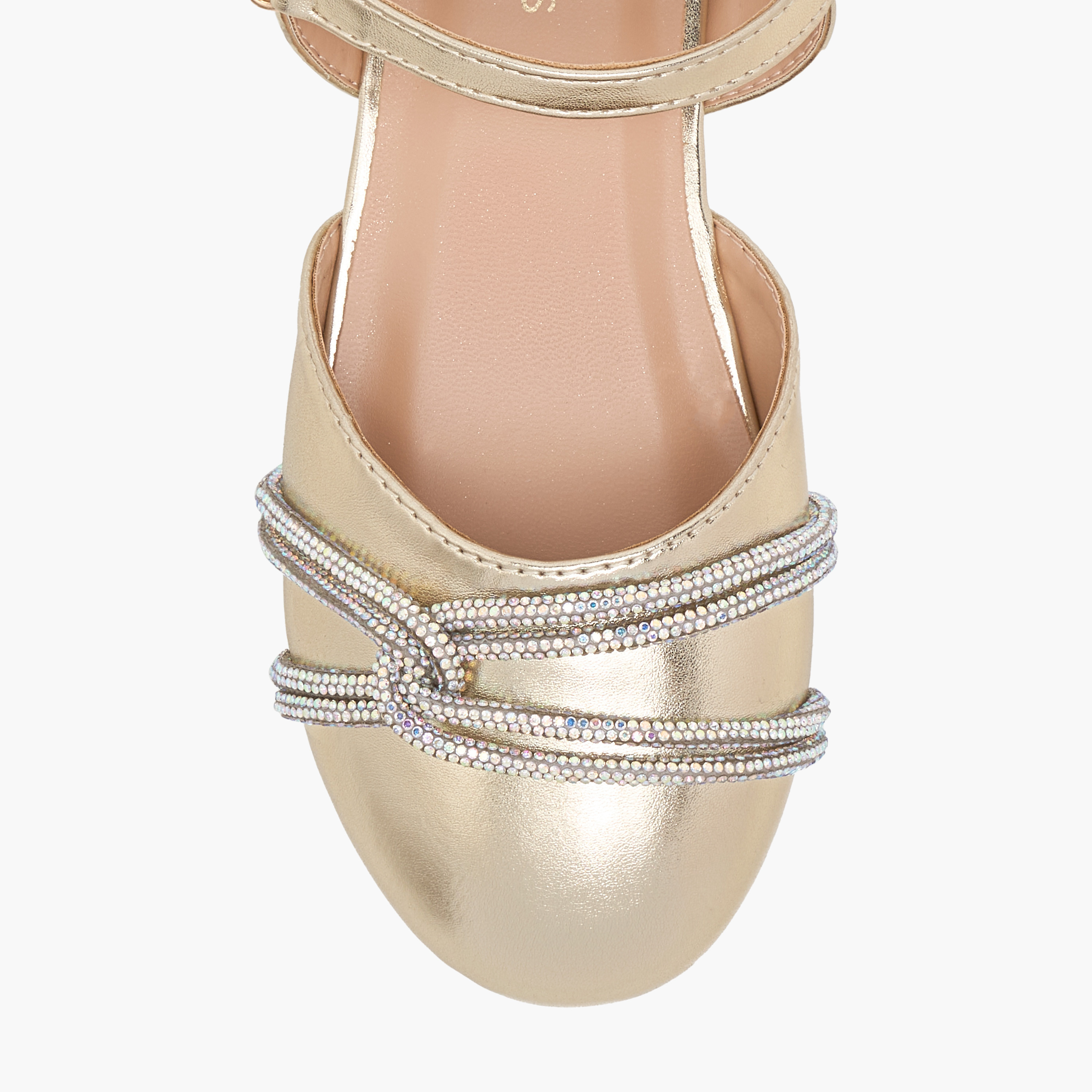 Juniors Embellished Shoes with Hook and Loop Closure-girls-shoes-sandals-image-3