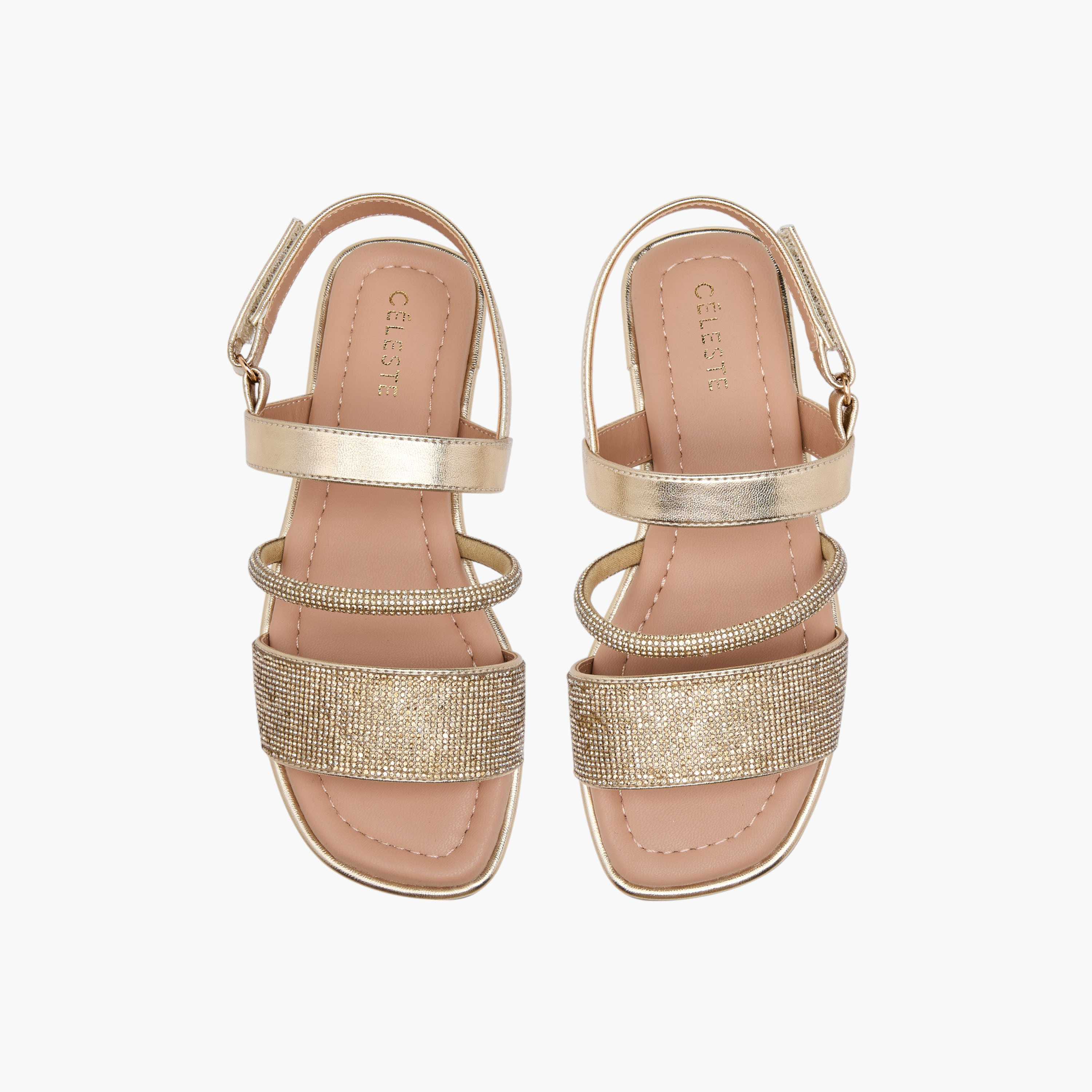 صندل مزين بمقدمة مفتوحة وشريط إغلاق لاصق للبنات من سيليست-girls-shoes-sandals-image-1