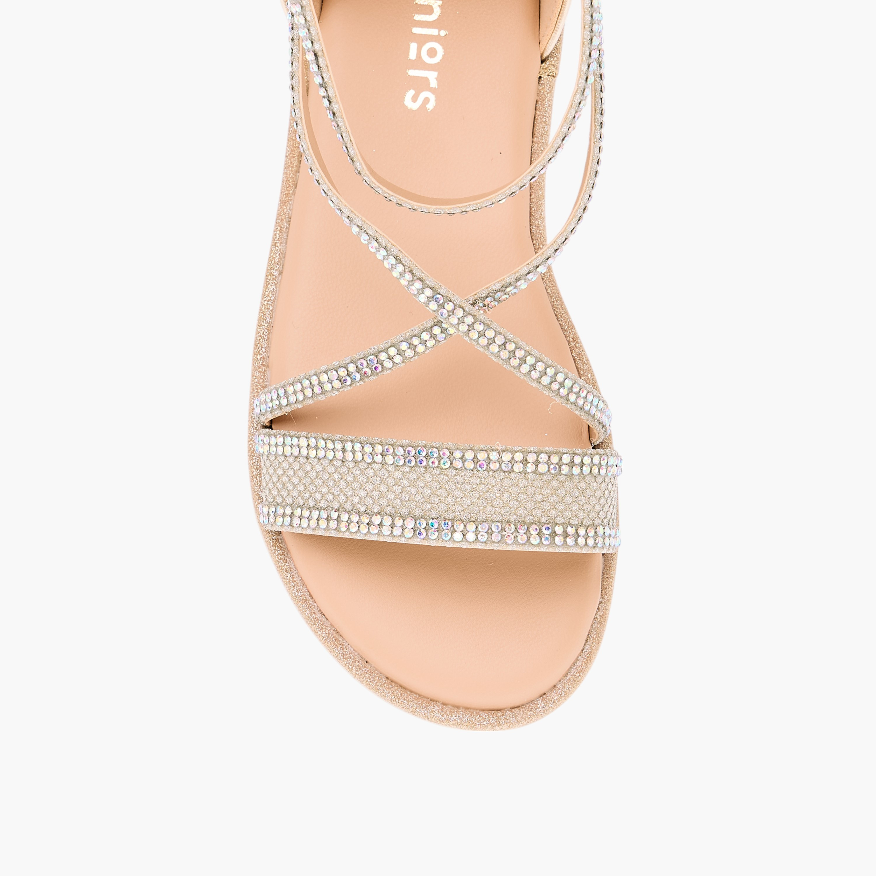صندل مزين بأحزمة متعددة وسحاب إغلاق من جونيورز-girls-shoes-sandals-image-4