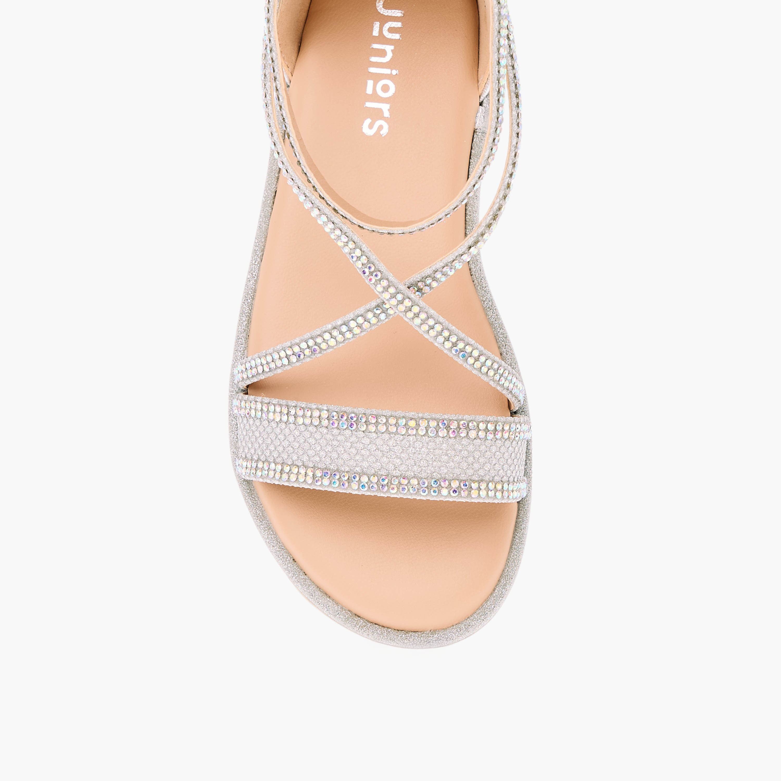 صندل مزين بأحزمة متعددة وسحاب إغلاق من جونيورز-girls-shoes-sandals-image-9