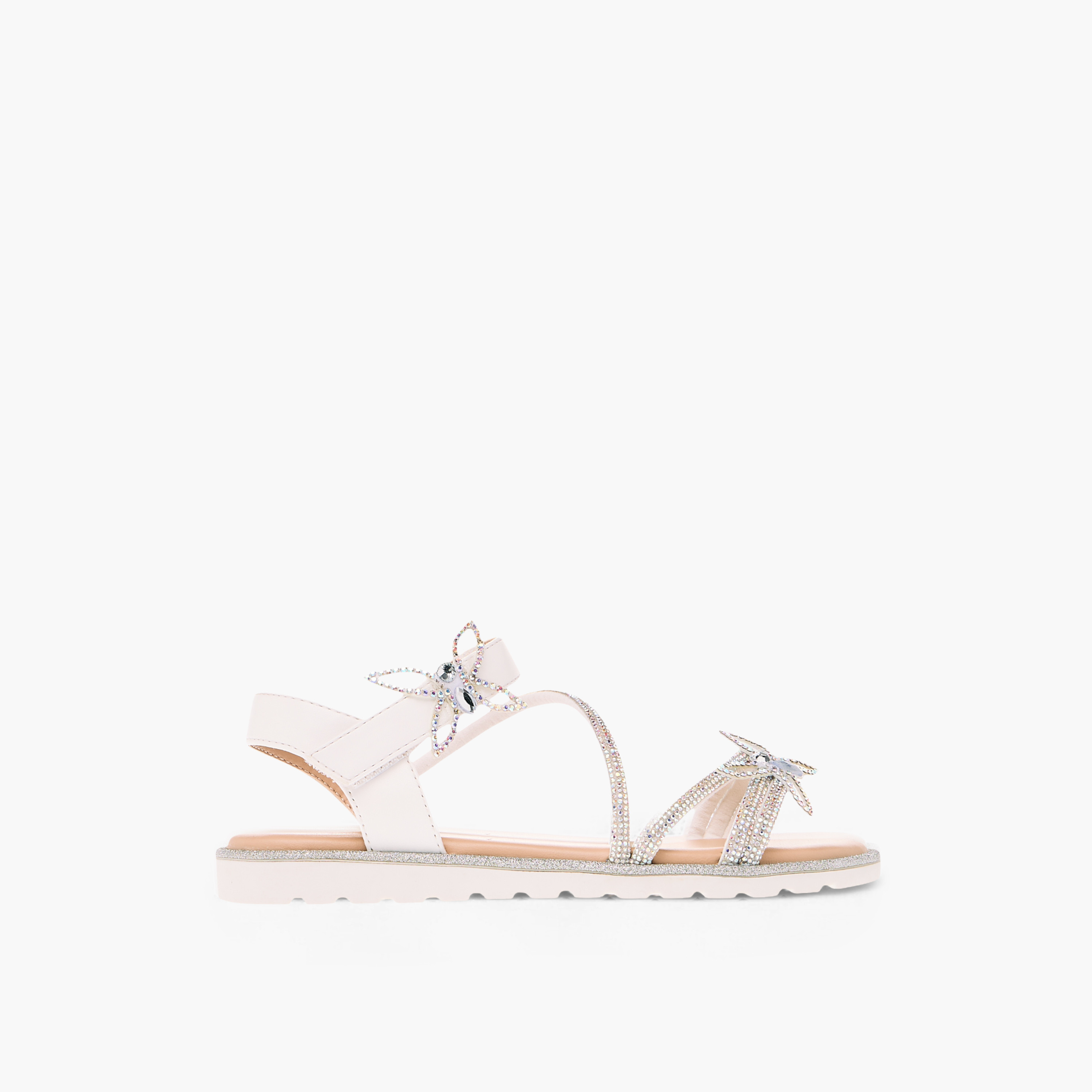 Celeste Girls' Butterfly Embellished Sandals with Hook and Loop Closure-girls-shoes-sandals-image-6