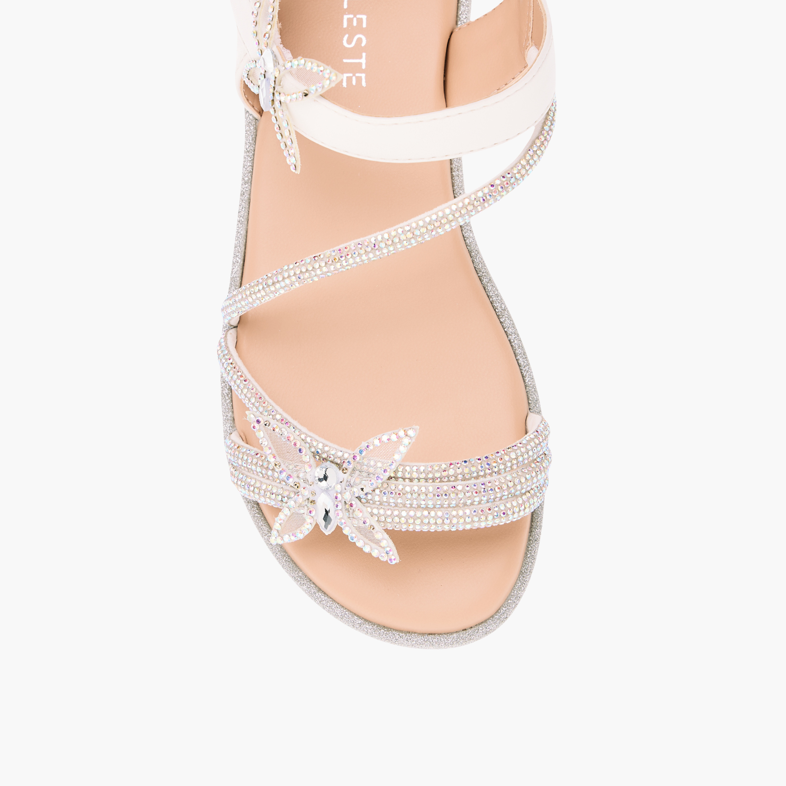 Celeste Girls' Butterfly Embellished Sandals with Hook and Loop Closure-girls-shoes-sandals-image-7