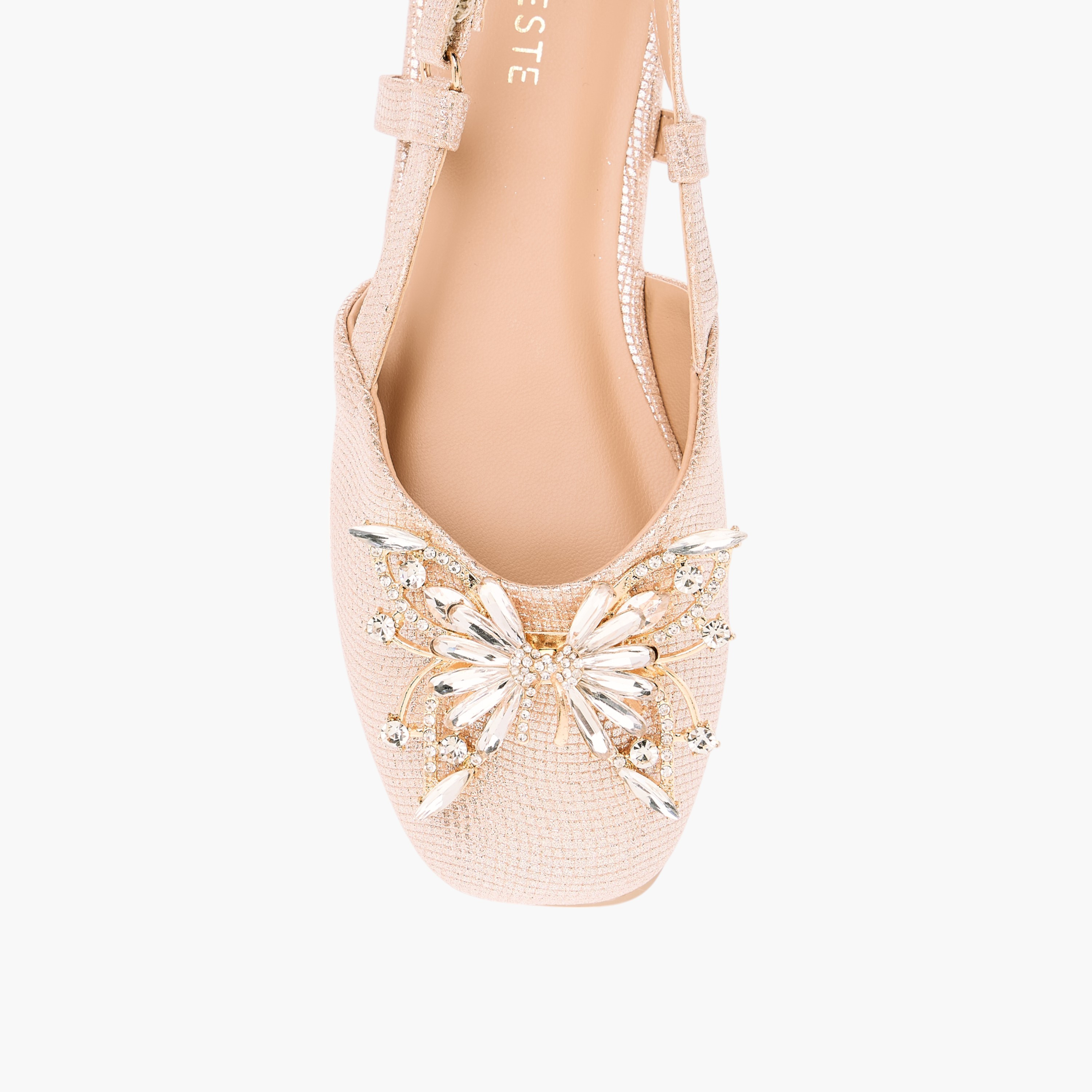 Celeste Girls' Butterfly Embellished Sandals with Hook and Loop Closure-girls-shoes-sandals-image-4