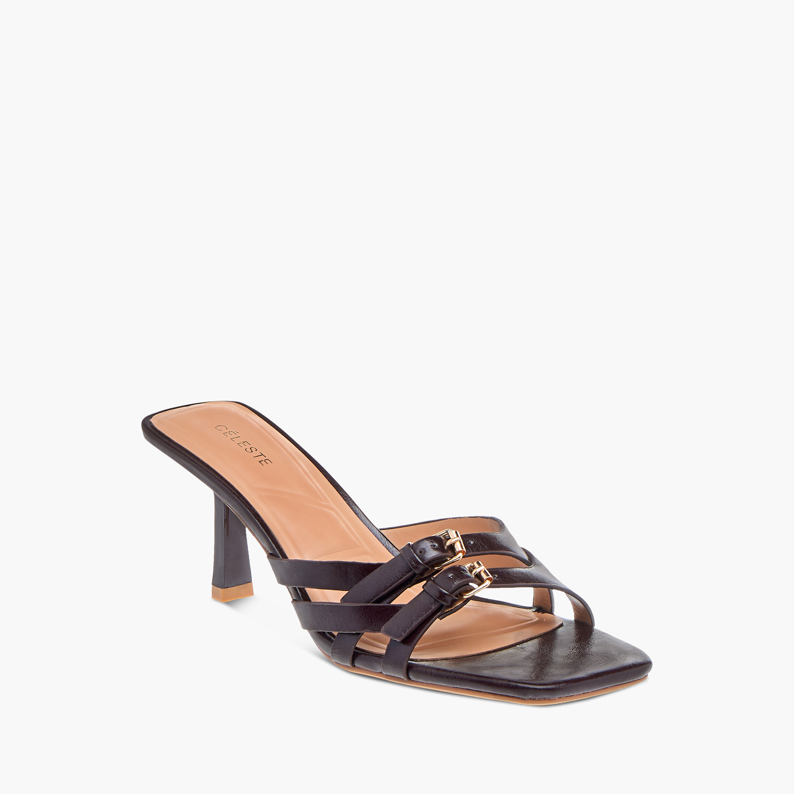 Celeste Women's Solid Strap Sandals with Buckle Accent and Stiletto Heels-women-shoes-sandals-heeled-image-2
