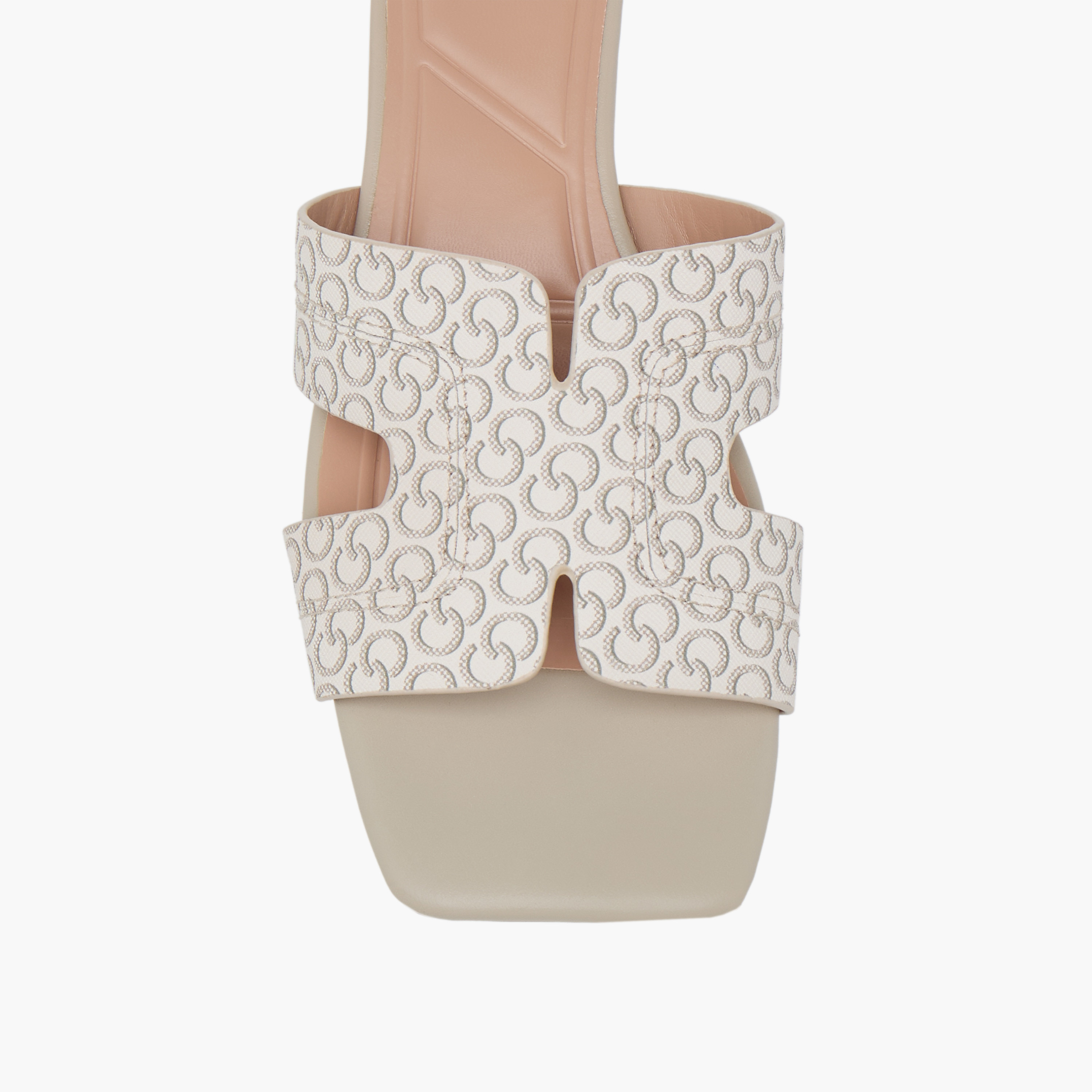 Celeste Women's Monogram Print Slip-On Sandals with Wedge Heels-women-shoes-sandals-heeled-image-4