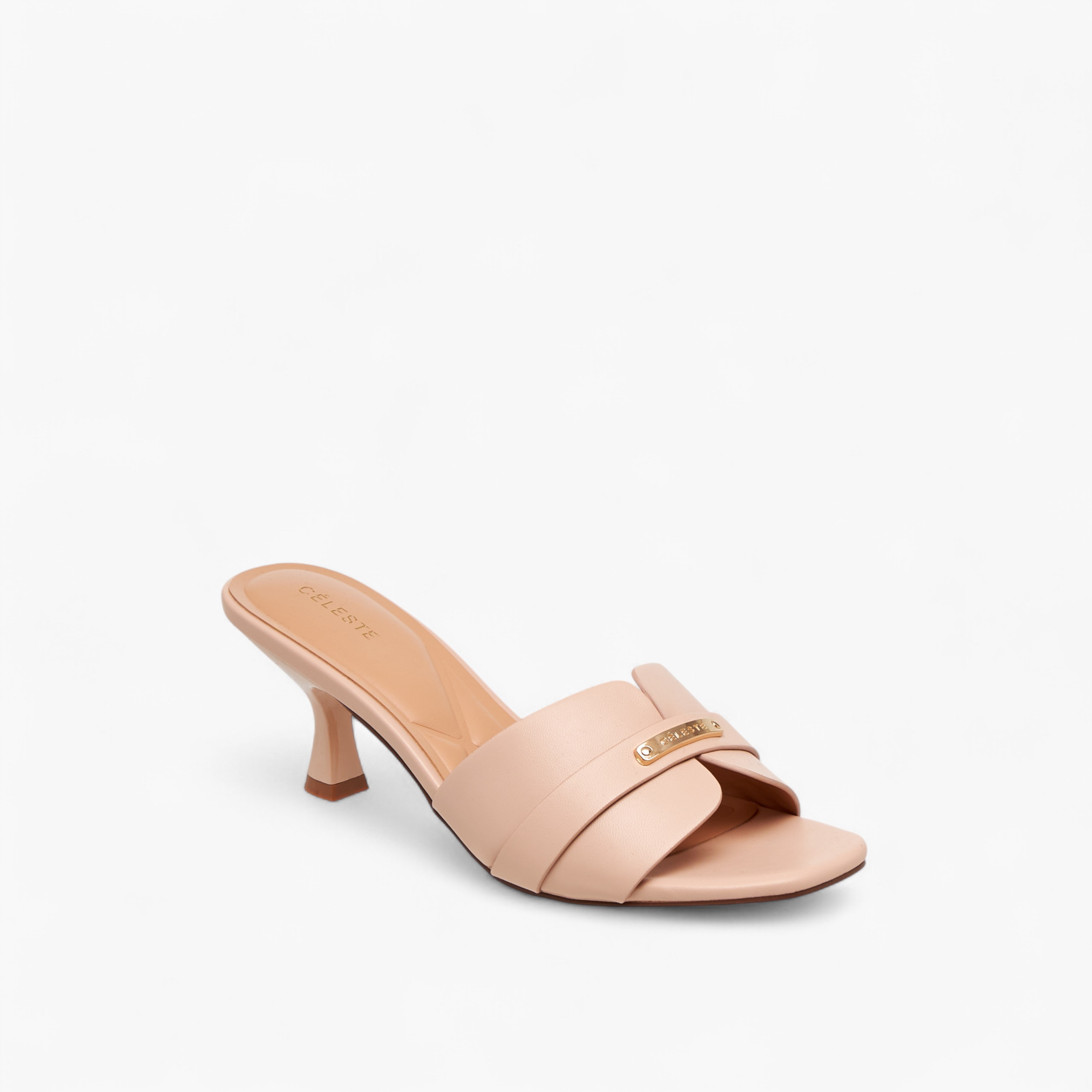 Celeste Women's Solid Slip-On Sandals with Flared Heels-women-shoes-sandals-heeled-image-2