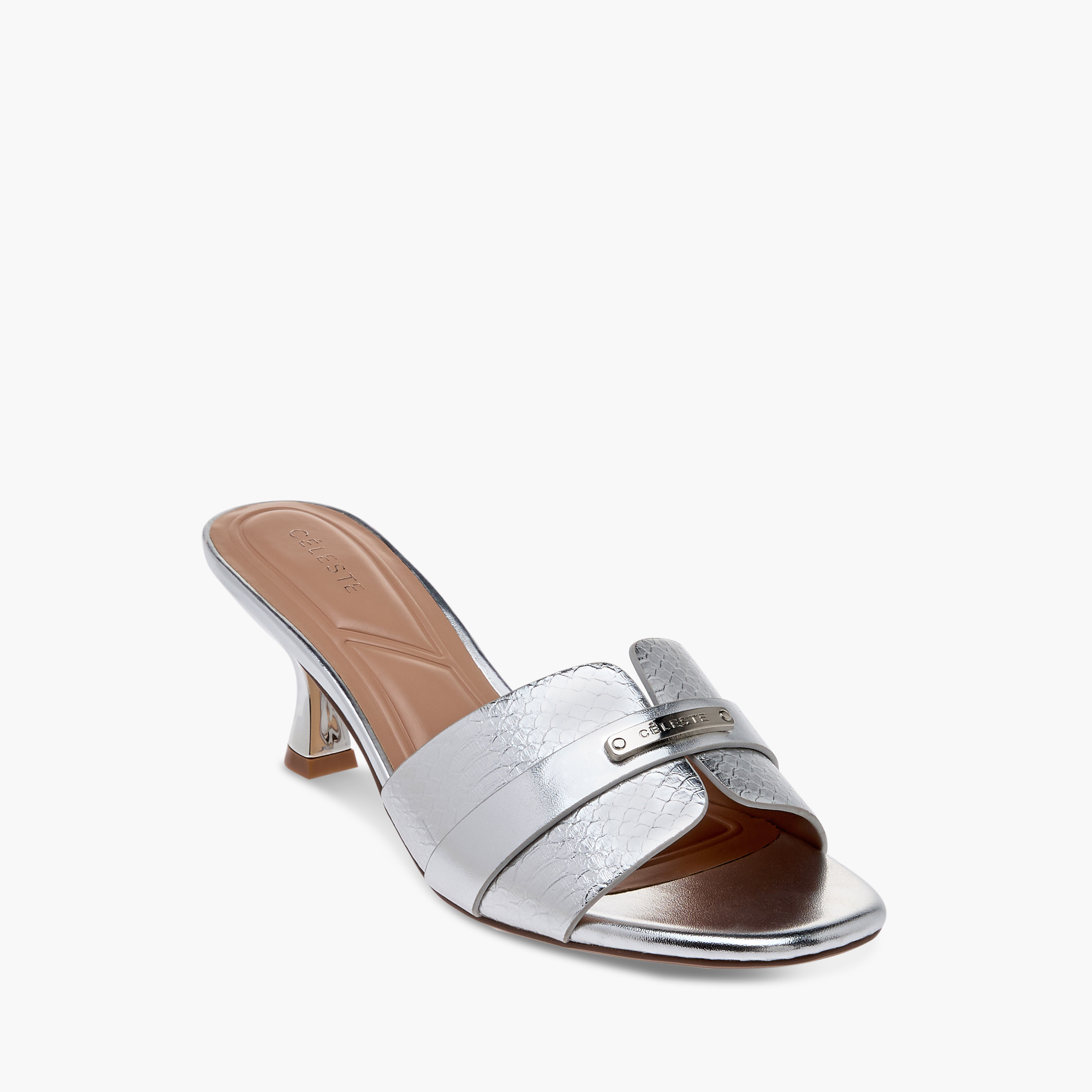 Celeste Women's Animal Textured Slip-On Sandals with Kitten Heels-women-shoes-sandals-heeled-image-2