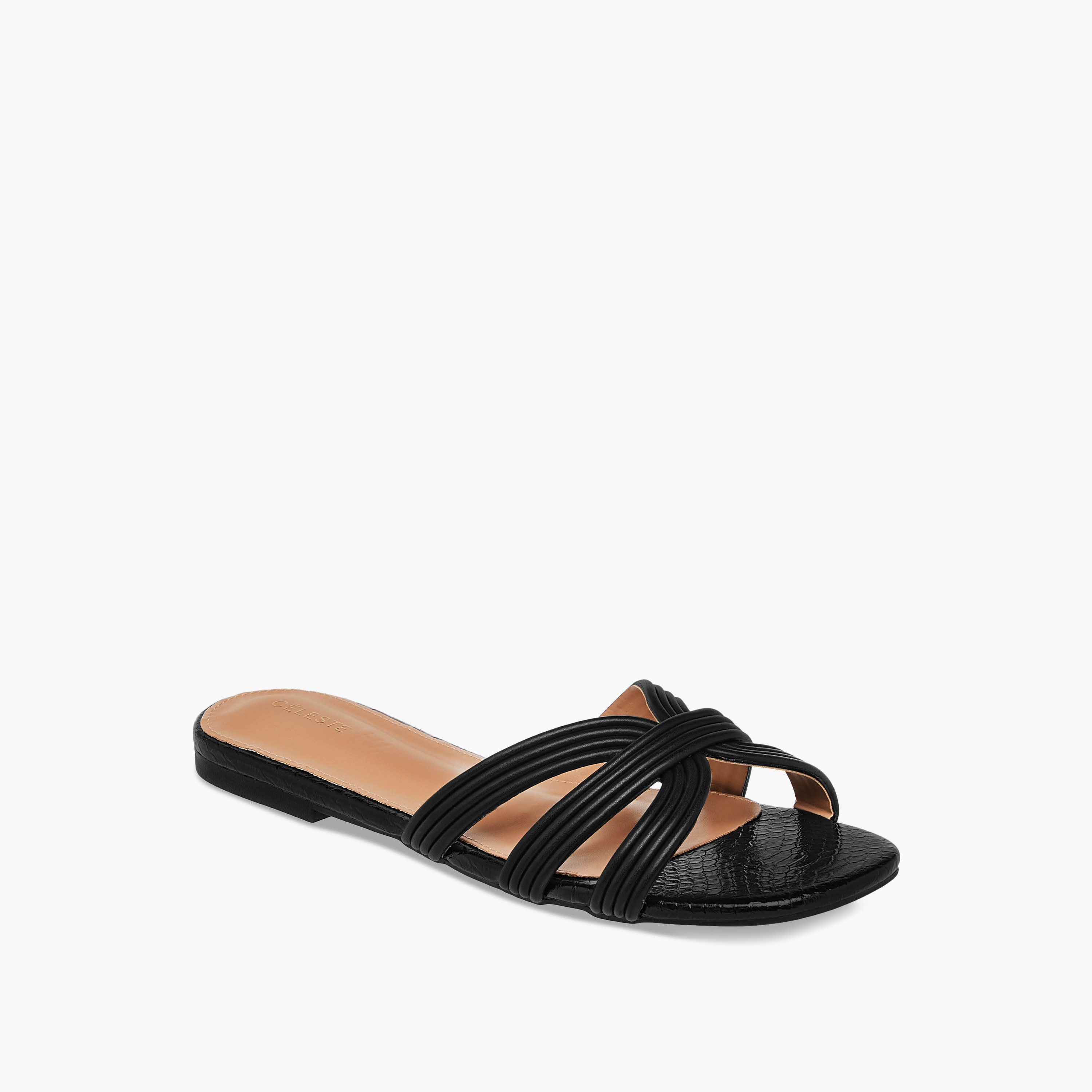 صندل مسطح سهل الارتداء بارز الملمس للنساء من سيليست-women-shoes-flats-sandals-image-2
