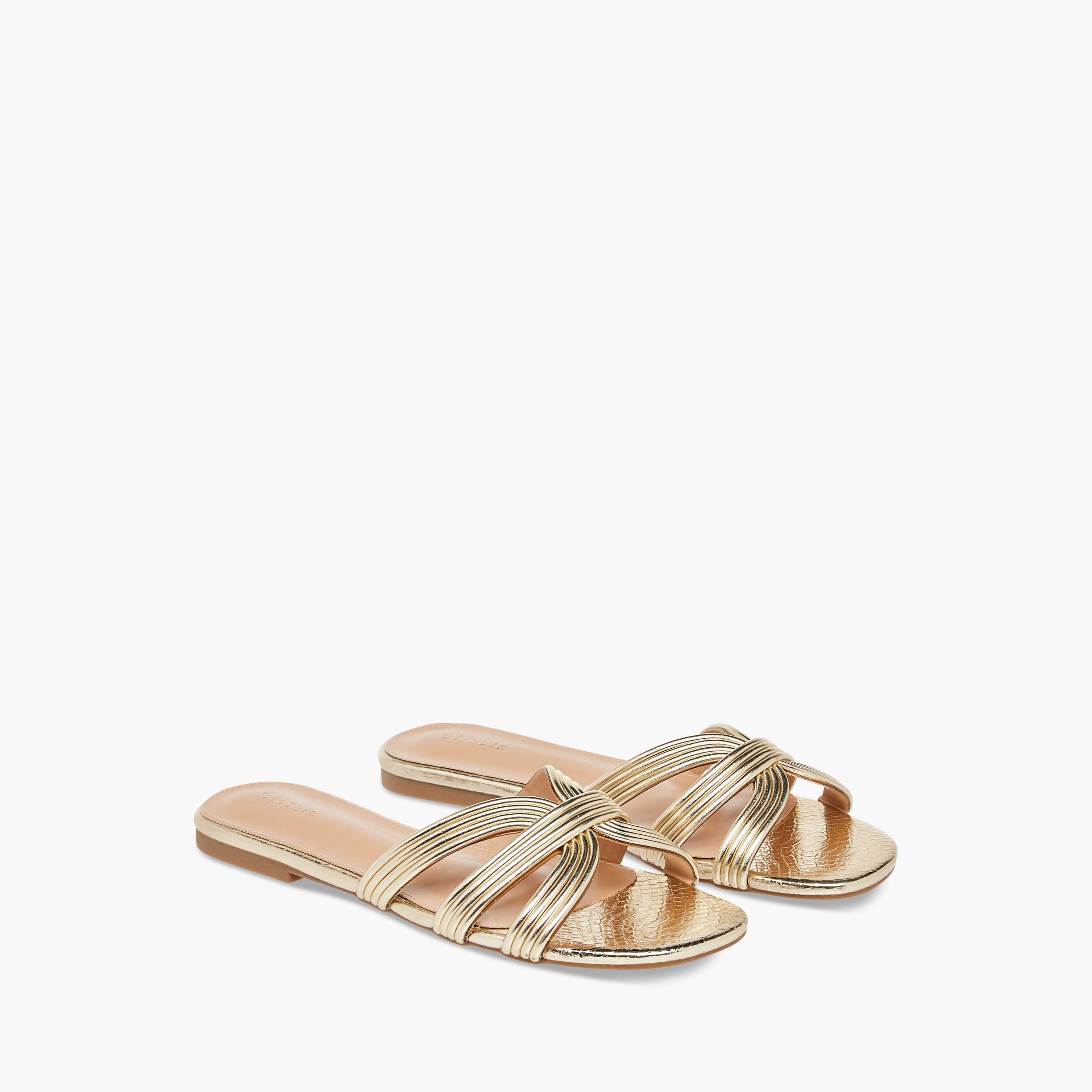 صندل مسطح سهل الارتداء بارز الملمس للنساء من سيليست-women-shoes-flats-sandals-image-1