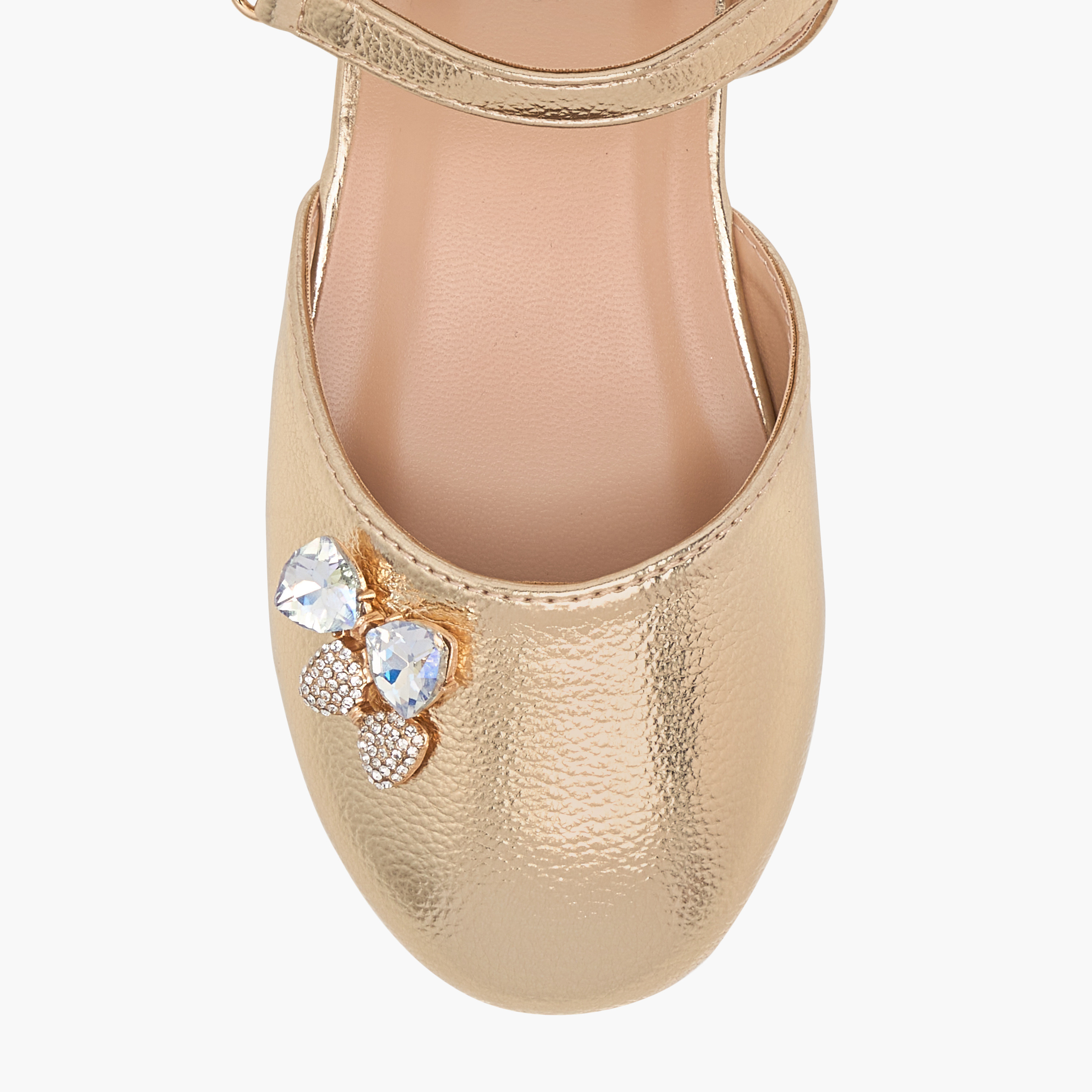 Juniors Embellished Shoes with Hook and Loop Closure-girls-shoes-sandals-image-3
