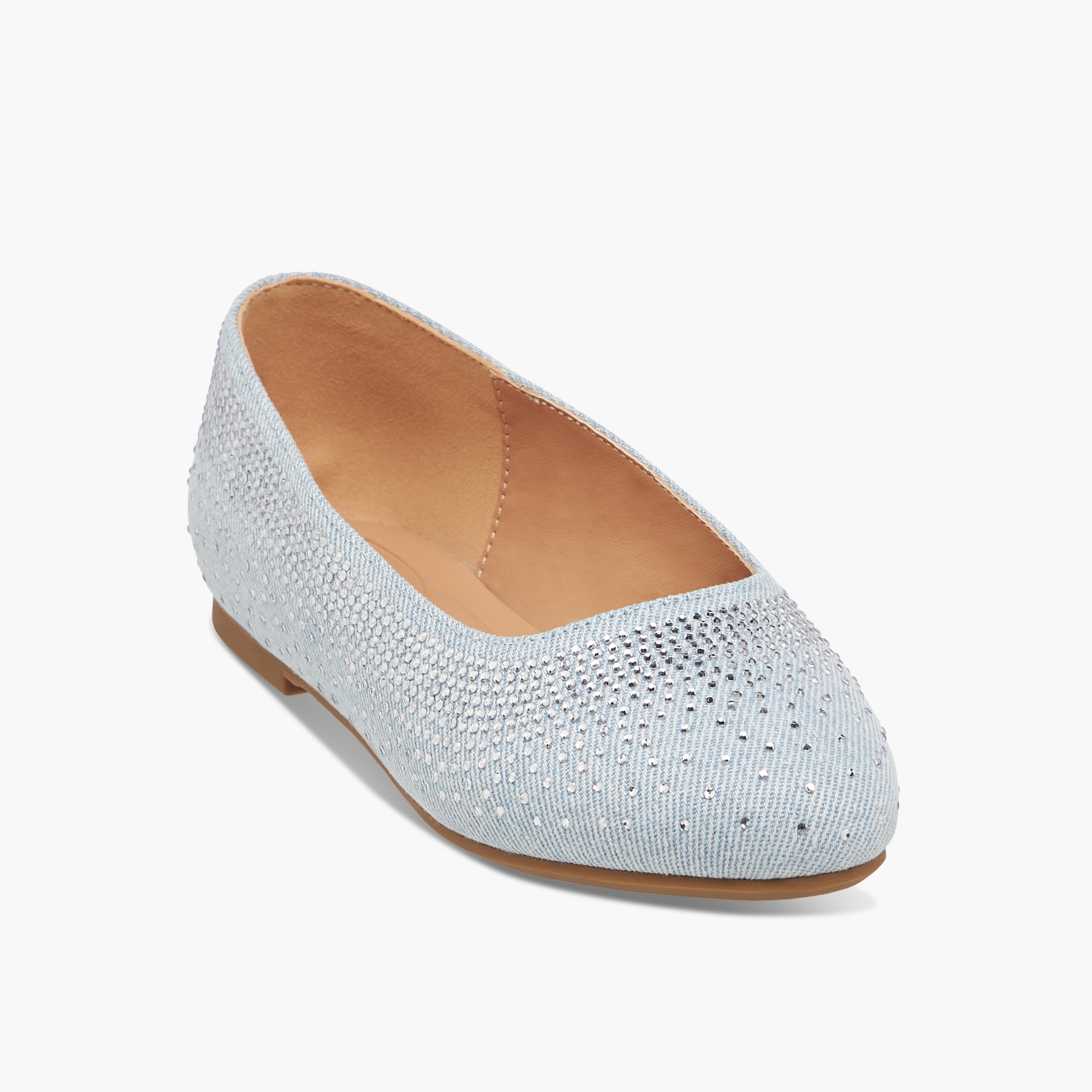 Celeste Girl's Rhinestone Embellished Slip-On Ballerina Shoes-girls-shoes-ballerinas-image-2