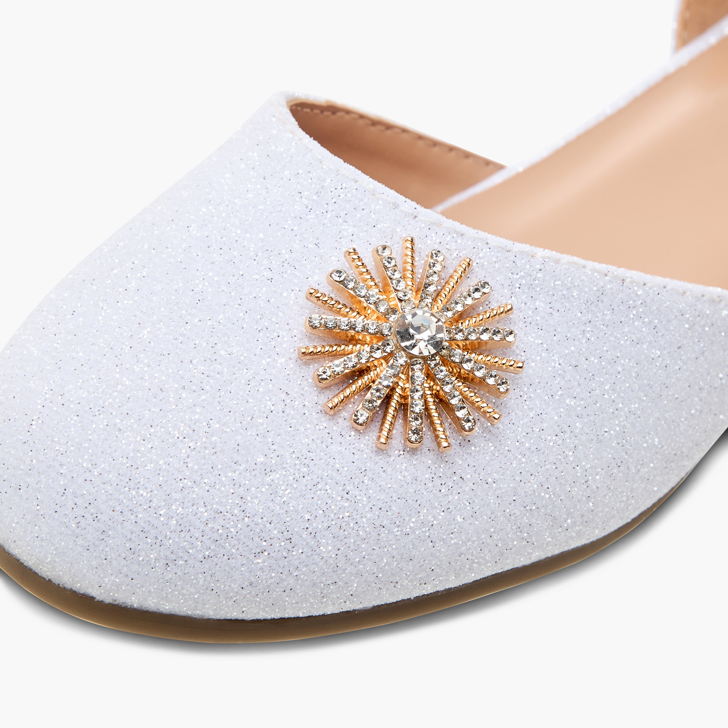 حذاء باليرينا مزين بشريط إغلاق لاصق من جونيورز-girls-shoes-sandals-image-6