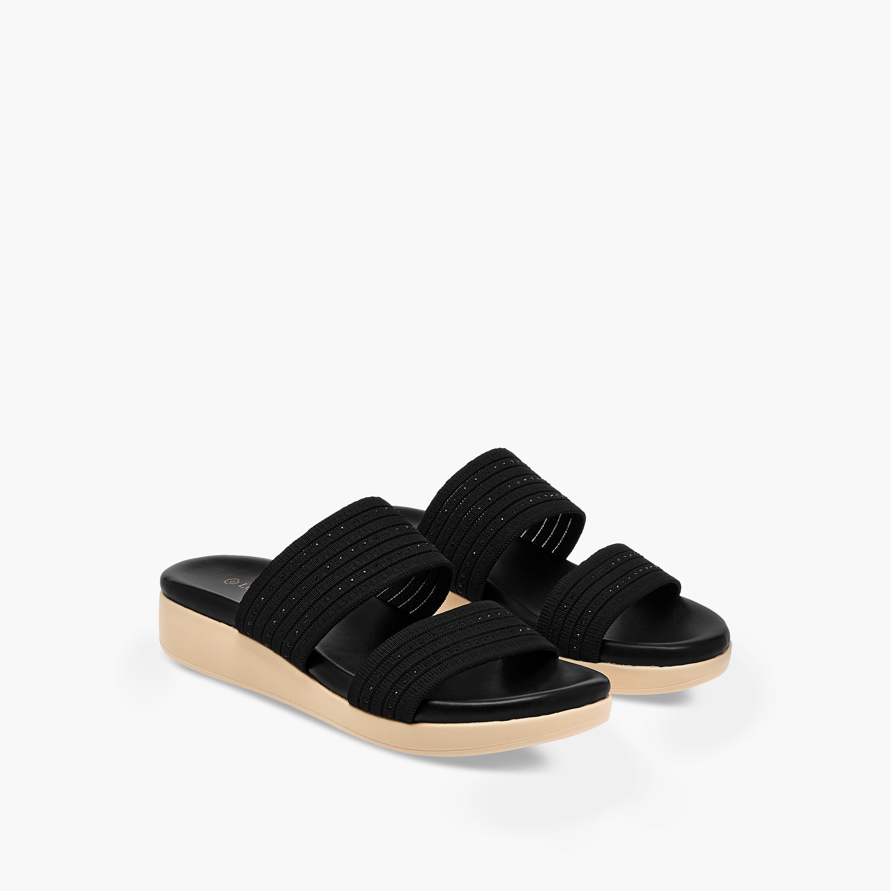 Le Confort Rhinestone Embellished Slip-On Comfort Sandals-women-shoes-flats-sandals-image-1