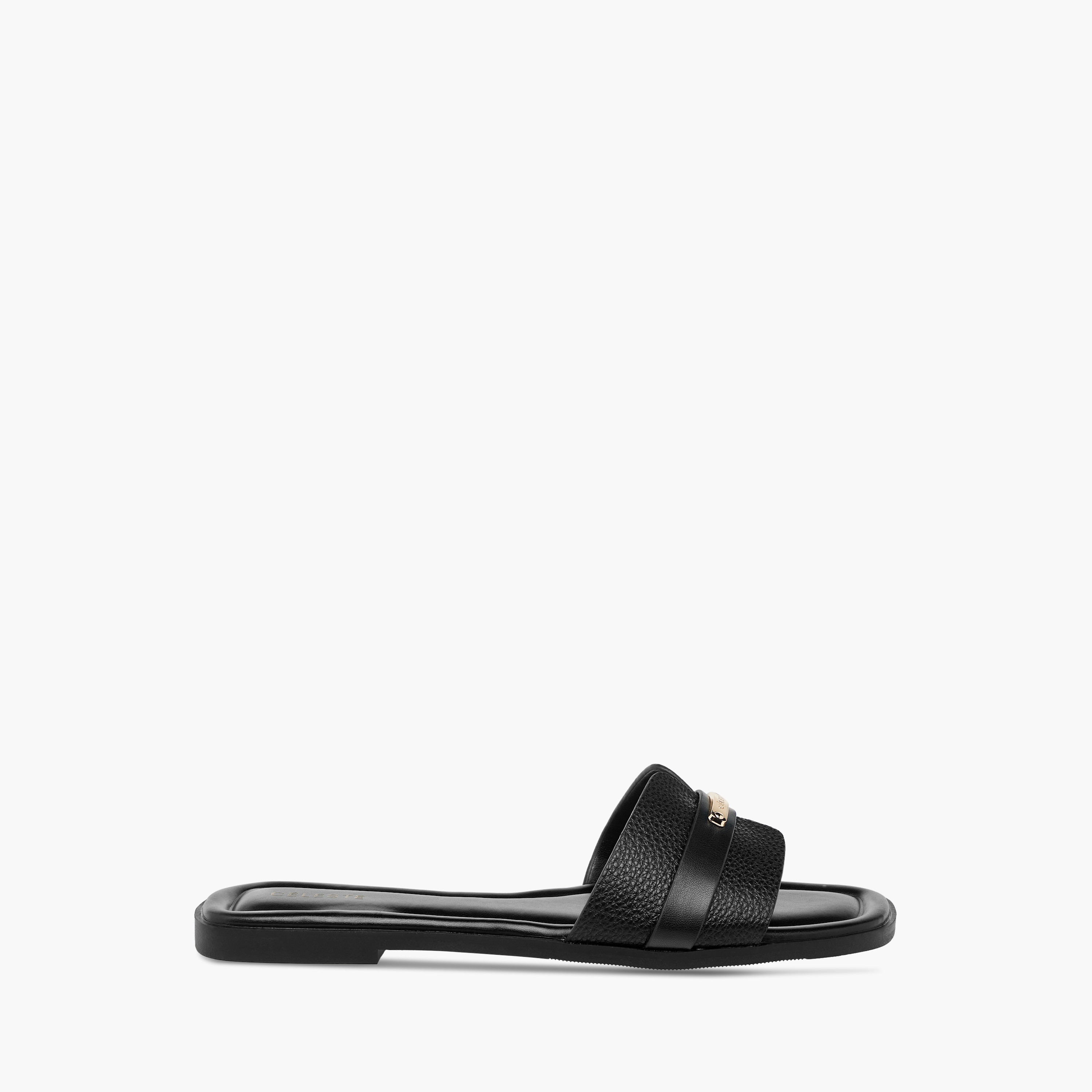 صندل سهل الارتداء بارز الملمس بزينة معدنية للنساء من سيليست-women-shoes-flats-sandals-image-3
