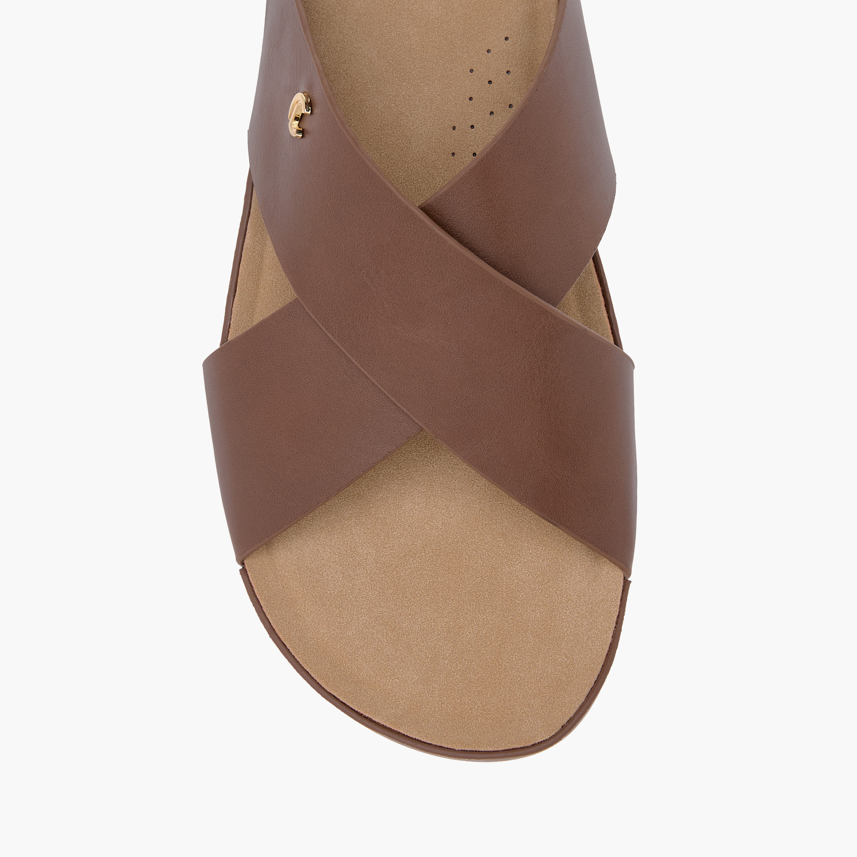 صندل مريح سادة بحزام متقاطع وكعب ويدج من لو كونفورت-women-shoes-sandals-heeled-image-4