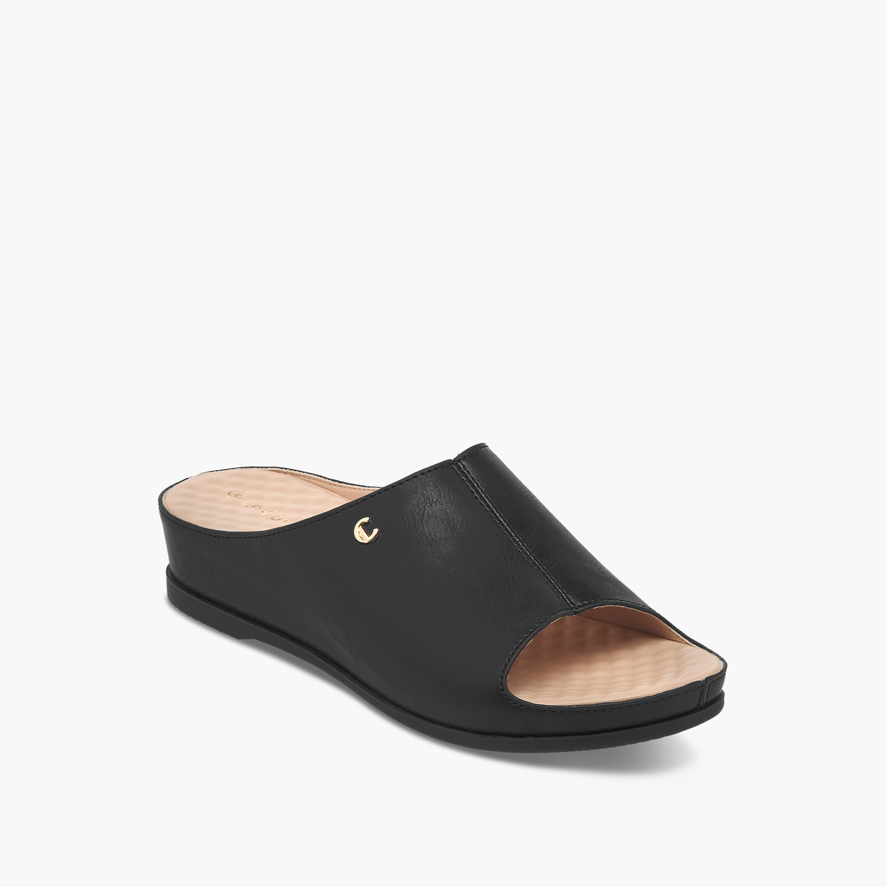 صندل مريح سادة سهل الارتداء بمقدمة مفتوحة من لو كونفورت-women-shoes-flats-sandals-image-2