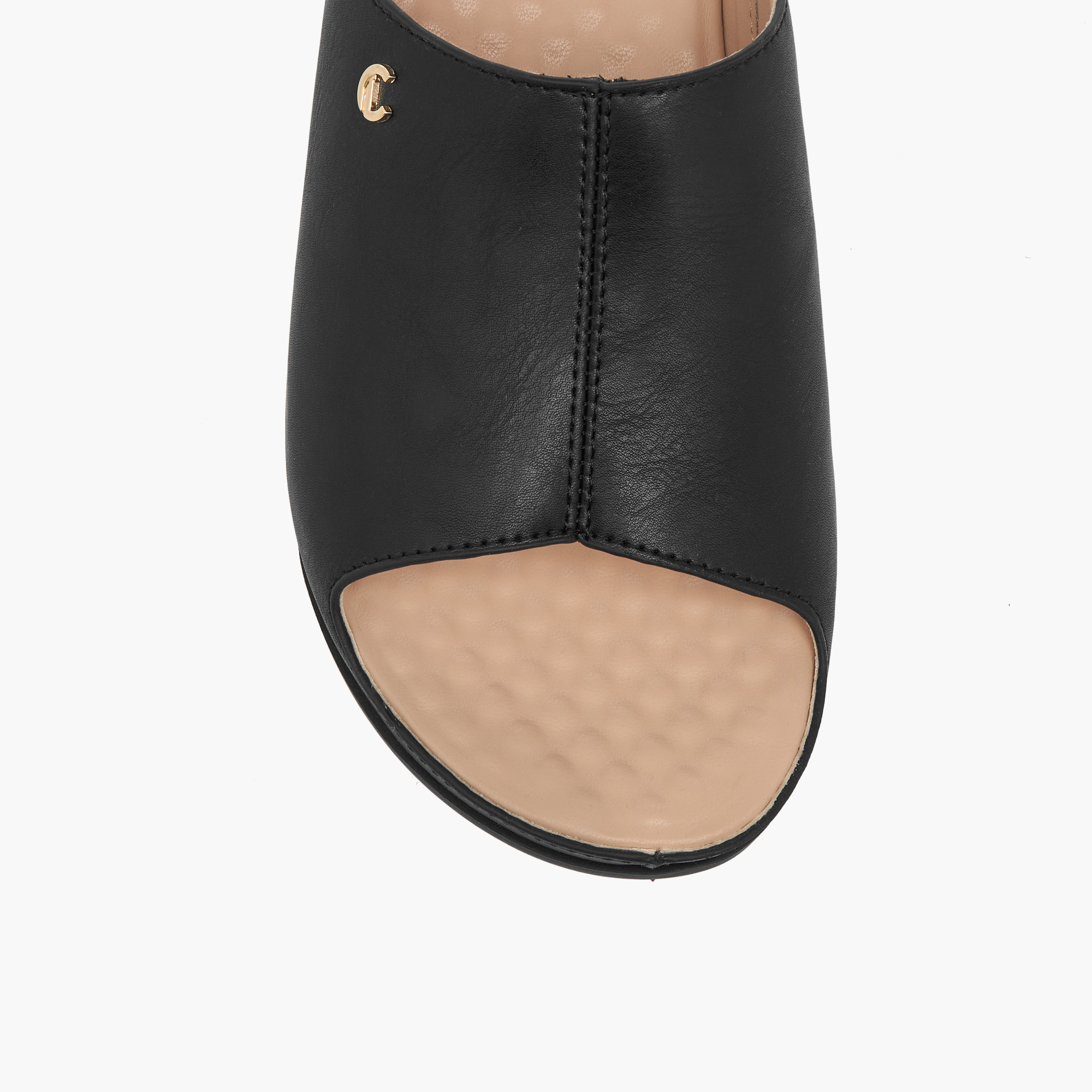 صندل مريح سادة سهل الارتداء بمقدمة مفتوحة من لو كونفورت-women-shoes-flats-sandals-image-4