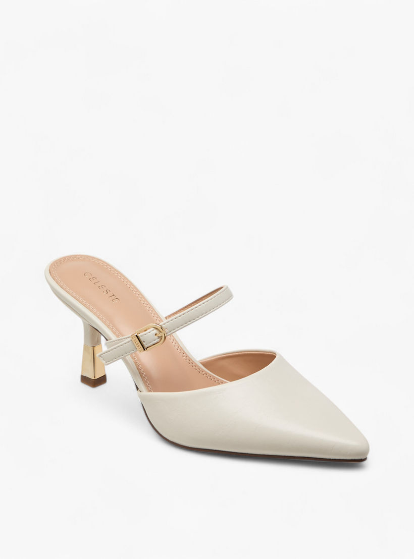 Celeste Women's Solid Slip-On Mules with Stilettos Heels-women-shoes-heels-image-2