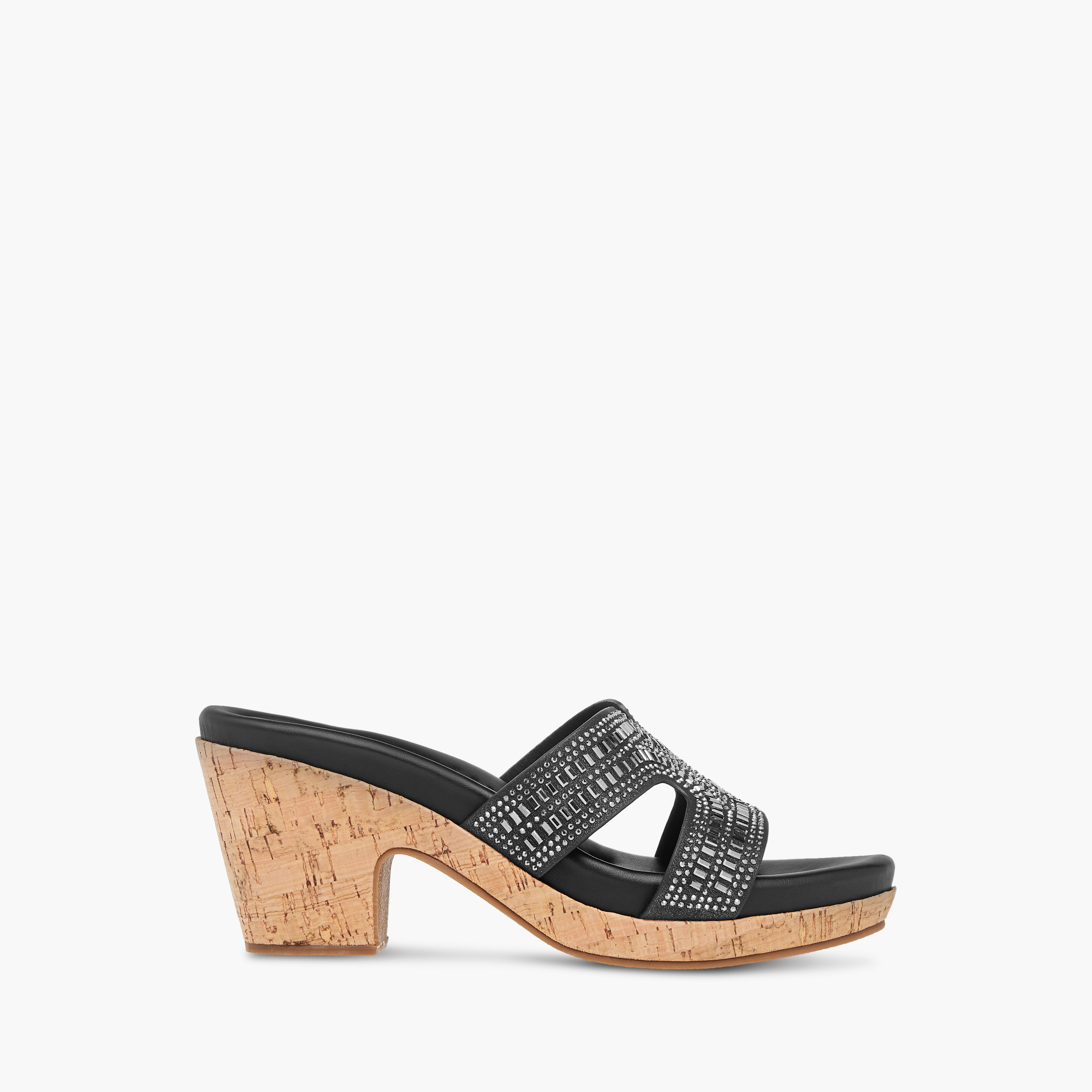 Le Confort Stone Embellished Slip-On Comfort Sandals with Block Heels-women-shoes-sandals-heeled-image-3