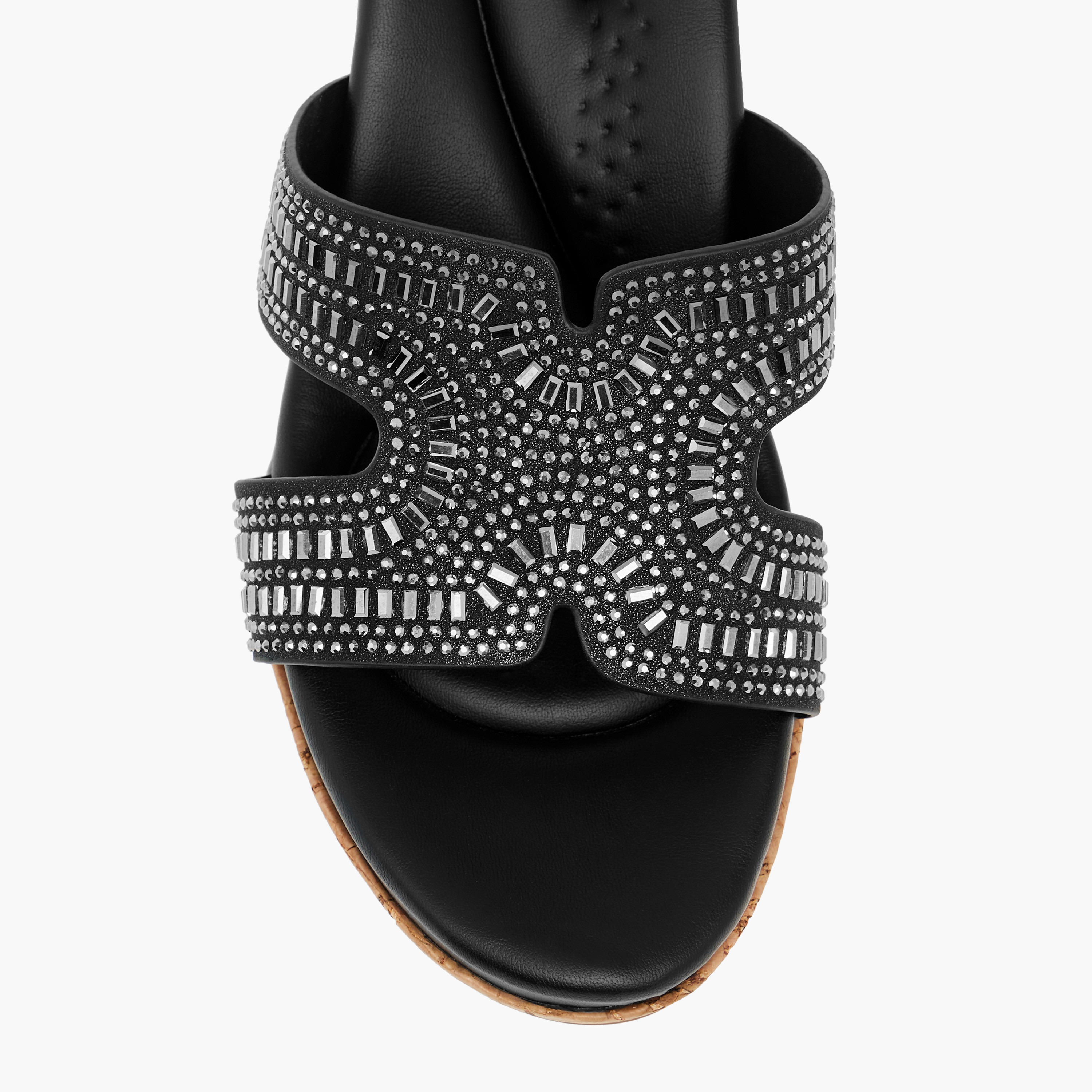 Le Confort Stone Embellished Slip-On Comfort Sandals with Block Heels-women-shoes-sandals-heeled-image-4