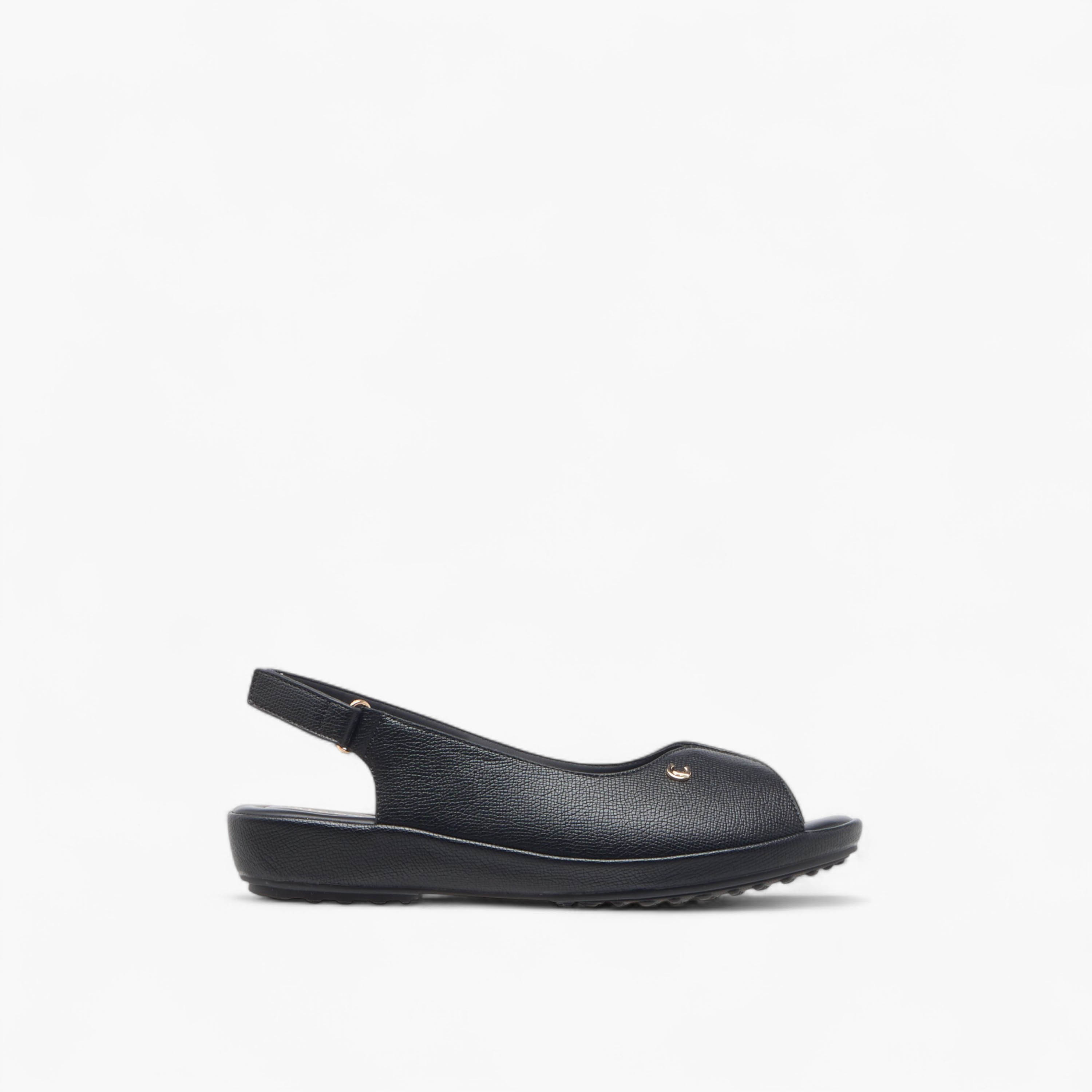 Le Confort Textured Open Toe Slingback Sandals-women-shoes-flats-sandals-image-3