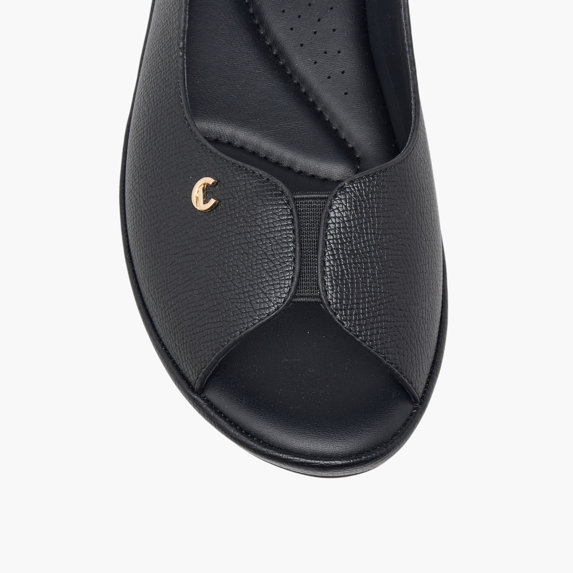 Le Confort Textured Open Toe Slingback Sandals-women-shoes-flats-sandals-image-4